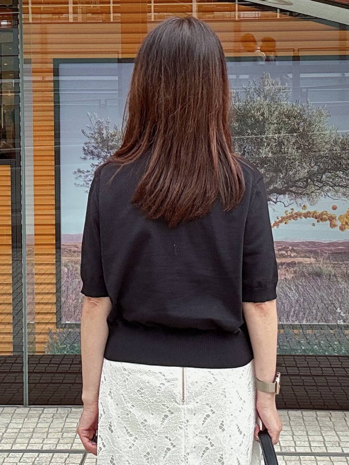 makiさんの「UNTITLED｜【すっきり秋羽織り/前開きボタン】ドライタッチ5分袖カーディガン」を使ったコーディネート