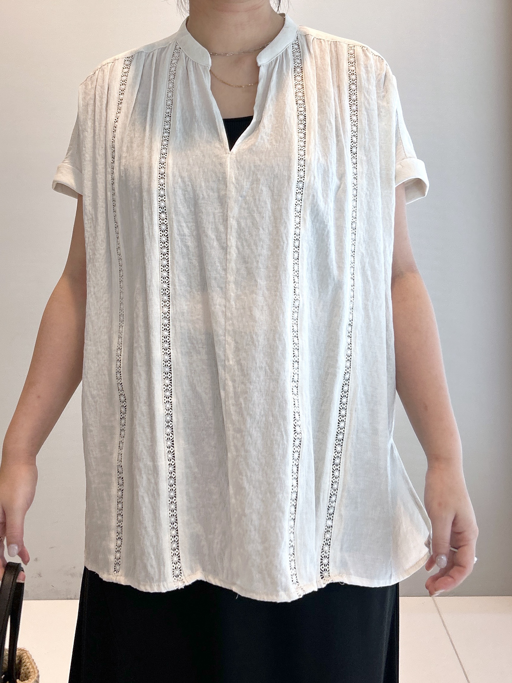 Hirokaさんの「grove｜【体系カバー◎】レースデザインスキッパーブラウス」を使ったコーディネート