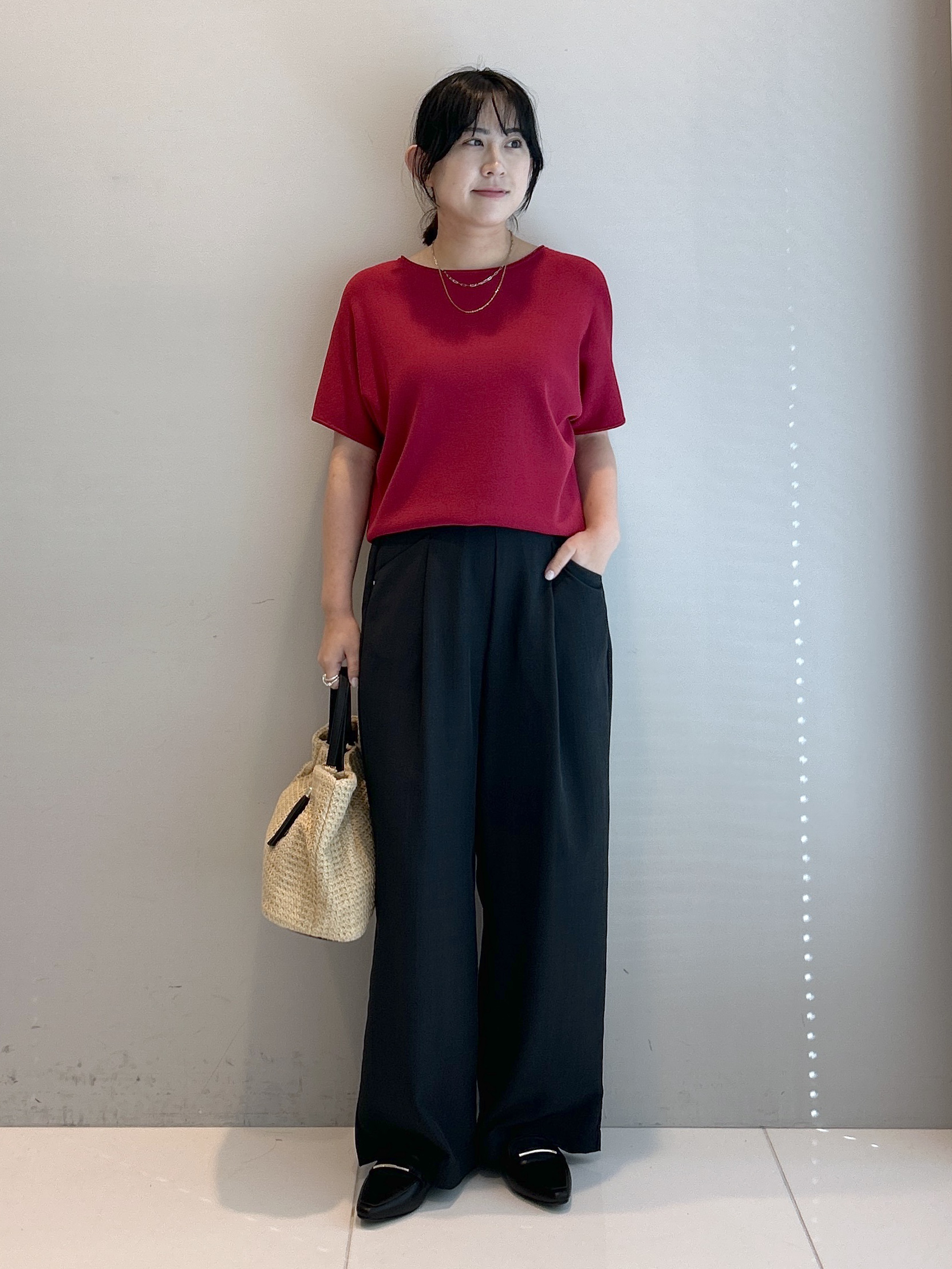 Hirokaさんの「grove｜【シリーズ累計36万枚！名品ニット】やわらかドライタッチ ドルマンニット」を使ったコーディネート