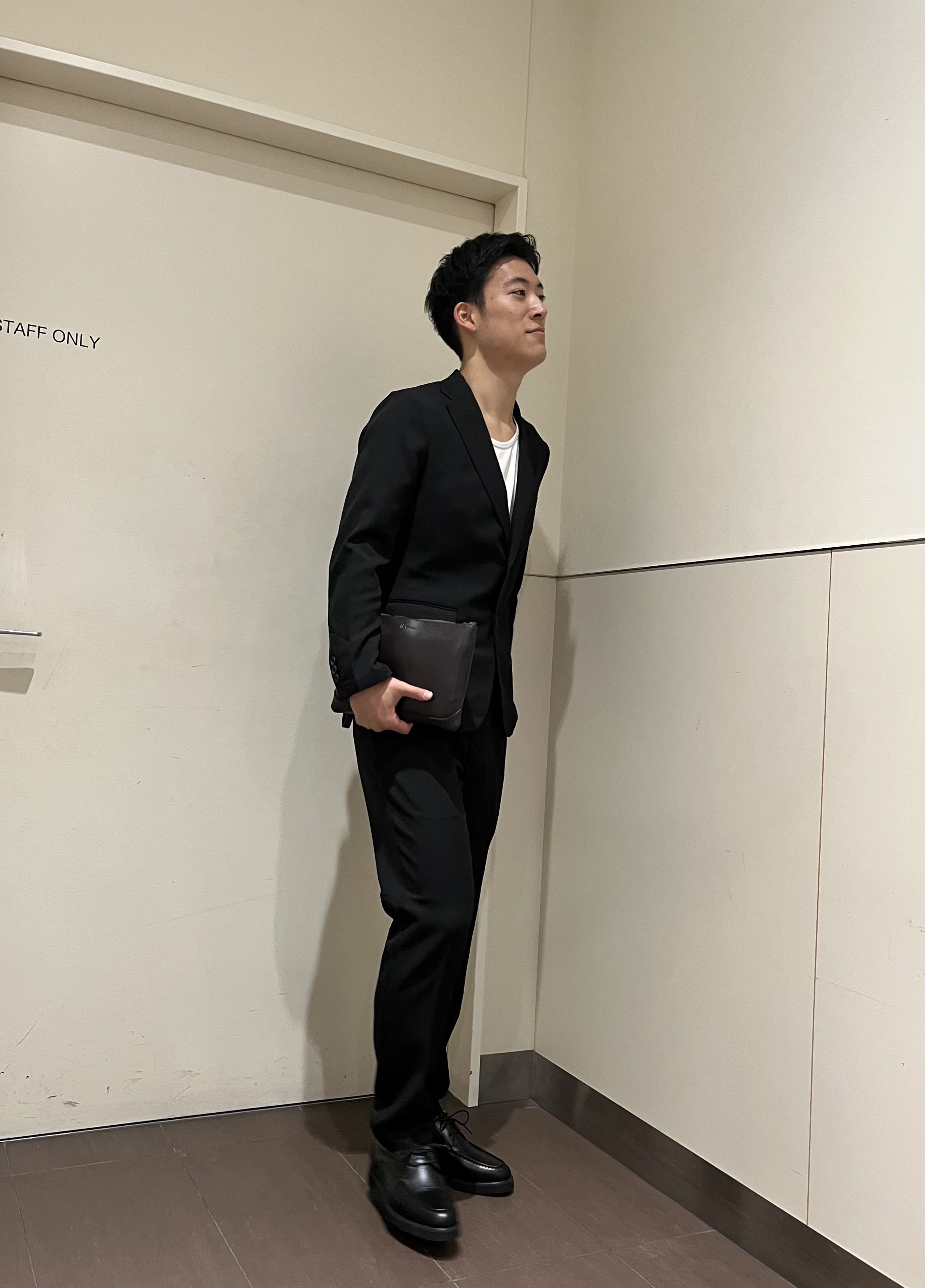 RITSUKIさんの「tk.TAKEO KIKUCHI｜【365日対応】PINHEADシングルセットアップ/上下2点セット/ONOFF兼用/ストレッチ/洗え」を使ったコーディネート