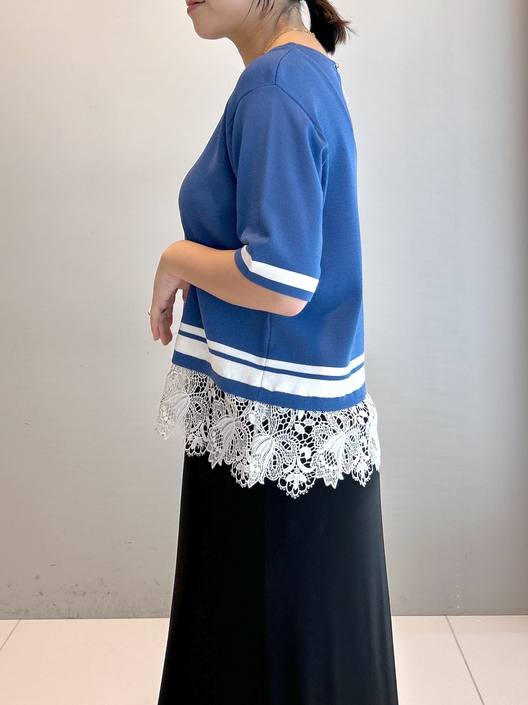 Hirokaさんの「grove｜【シリーズ累計36万枚／UVカット・ひんやり・洗濯機OK】やわらかドライタッチレースドッキングニット」を使ったコーディネート