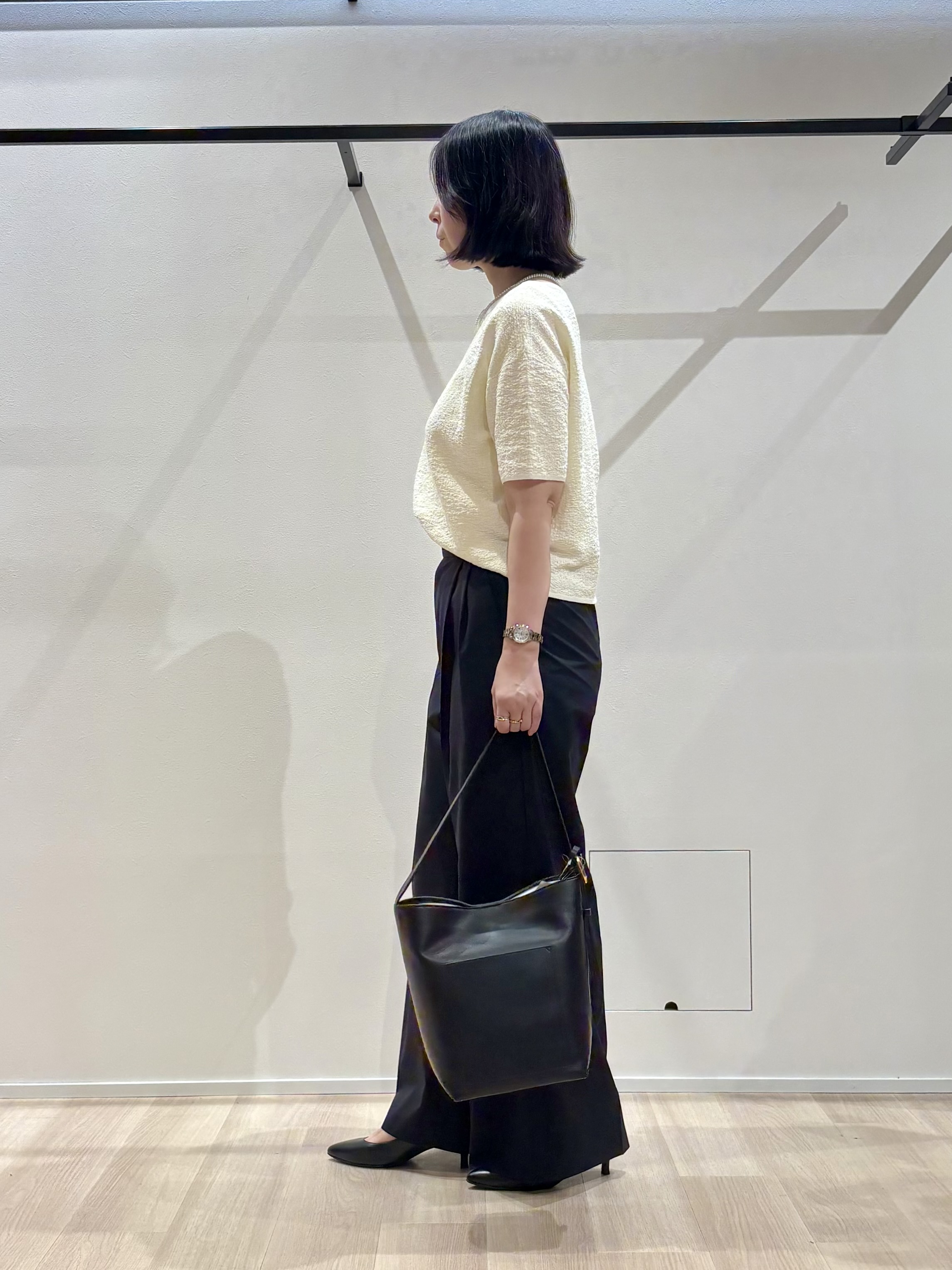 yさんの「UNTITLED｜【セットアップ可/ストレッチ性】ドライタッチニットプルオーバー」を使ったコーディネート