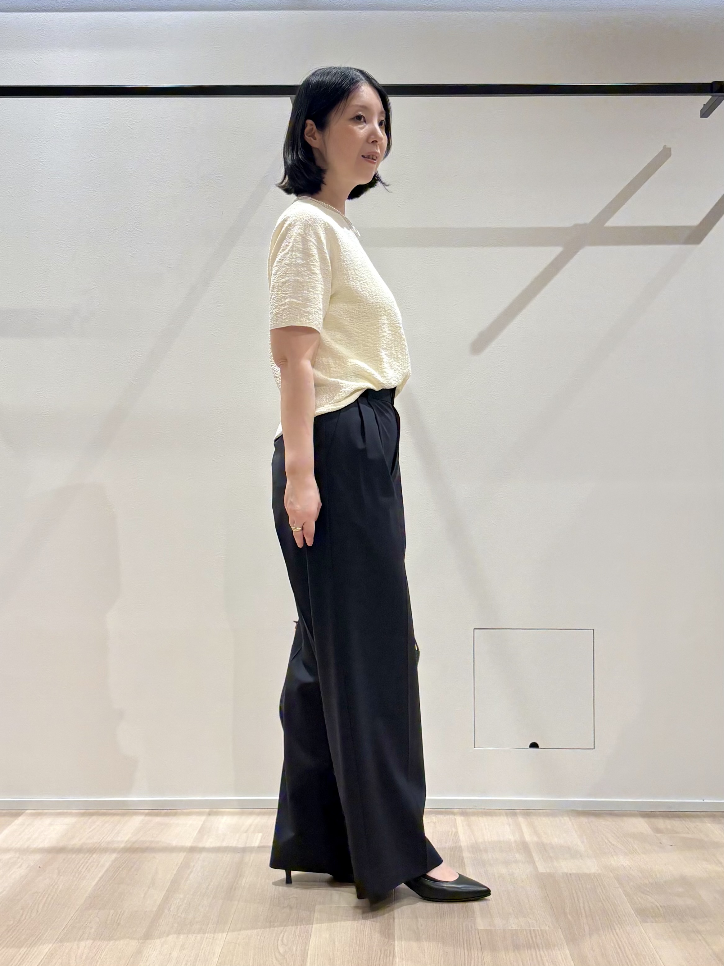 yさんの「UNTITLED｜【セットアップ可/ストレッチ性】ドライタッチニットプルオーバー」を使ったコーディネート