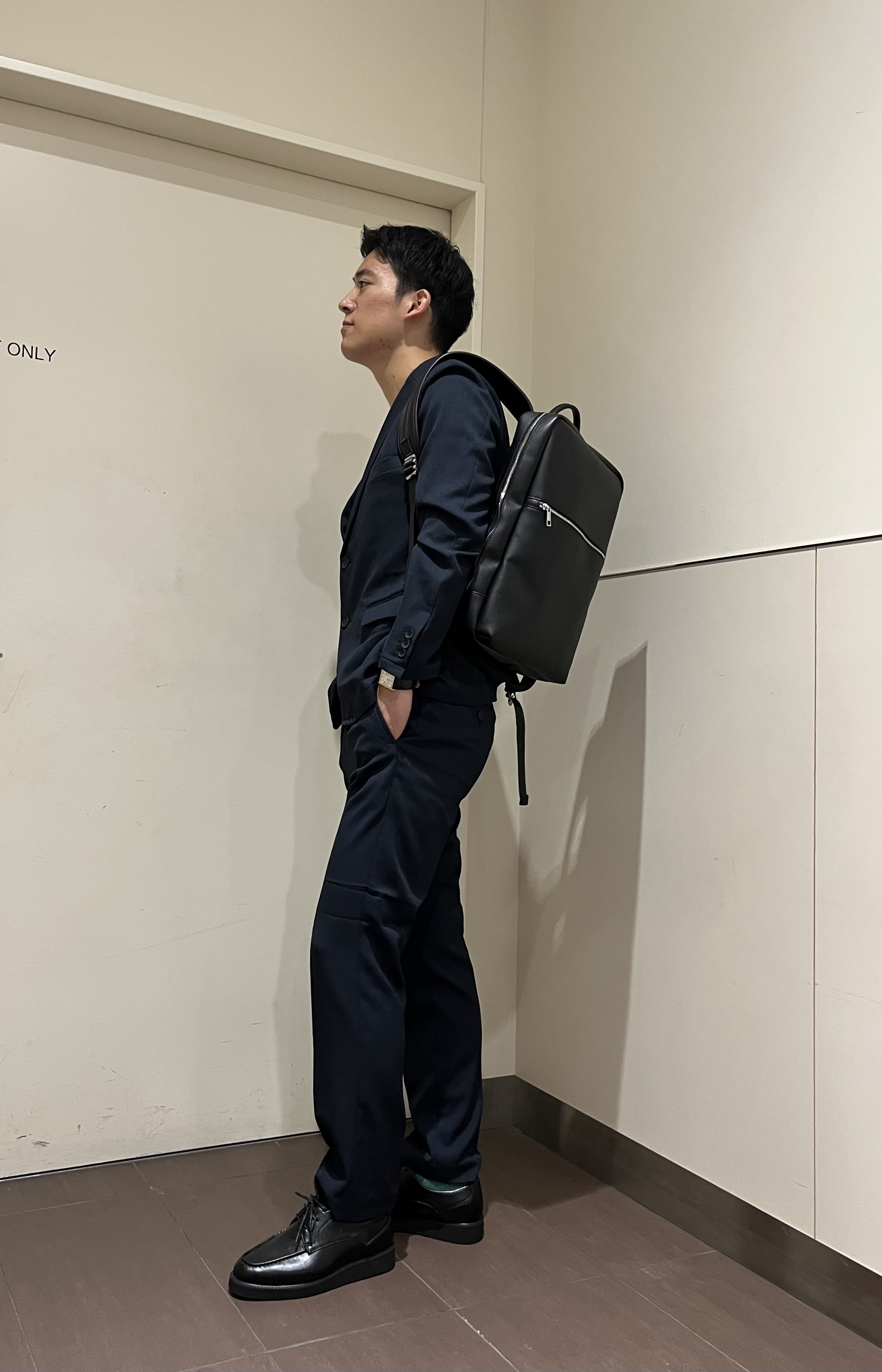 RITSUKIさんの「tk.TAKEO KIKUCHI｜【365日対応】PINHEADシングルセットアップ/上下2点セット/ONOFF兼用/ストレッチ/洗え」を使ったコーディネート
