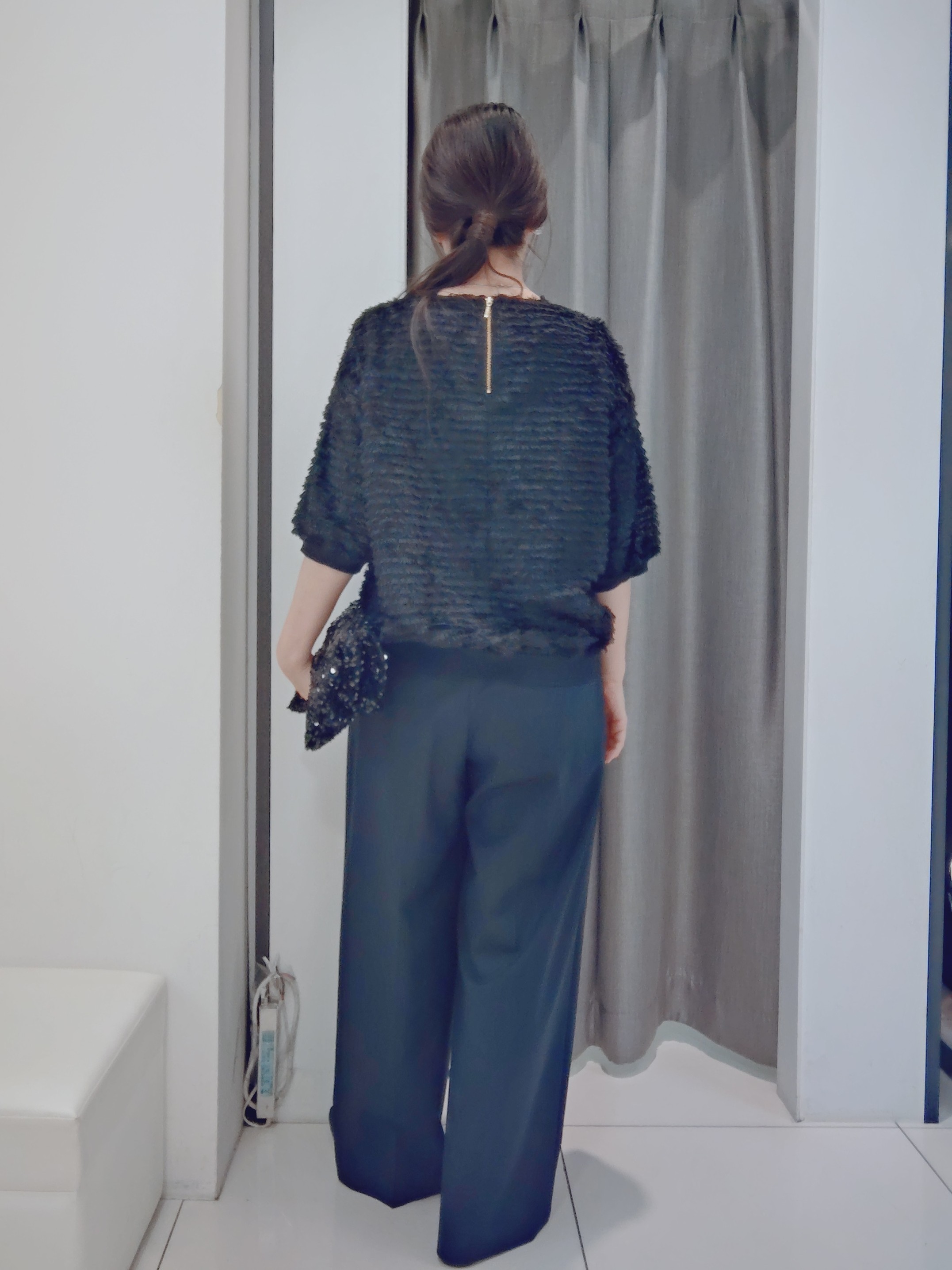 YABUさんの「UNTITLED｜【秋映え/体型カバー】フェザージャガードプルオーバー」を使ったコーディネート