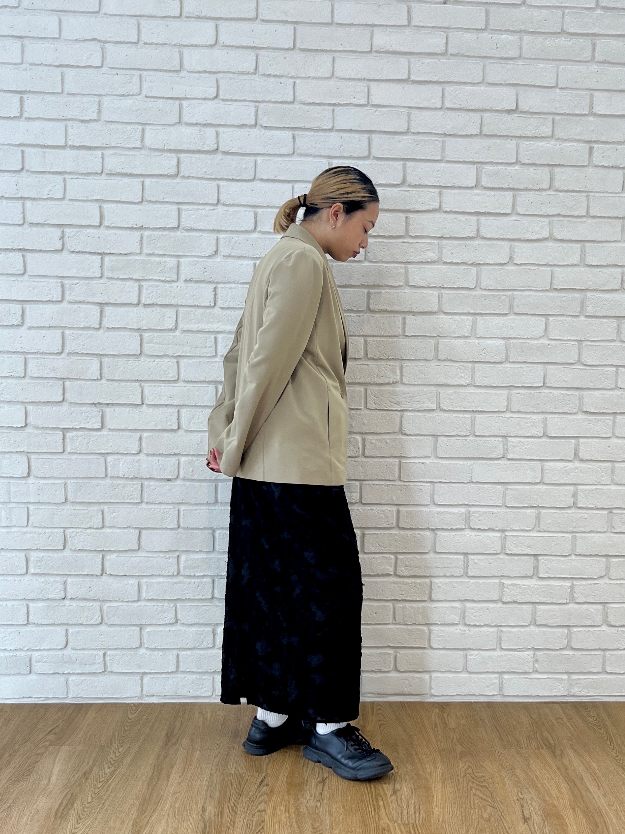 Harukaさんの「INDIVI｜Comfy Set Up｜ダブルブレストイージージャケット【セットアップ対応／通勤／カセット服】」を使ったコーディネート