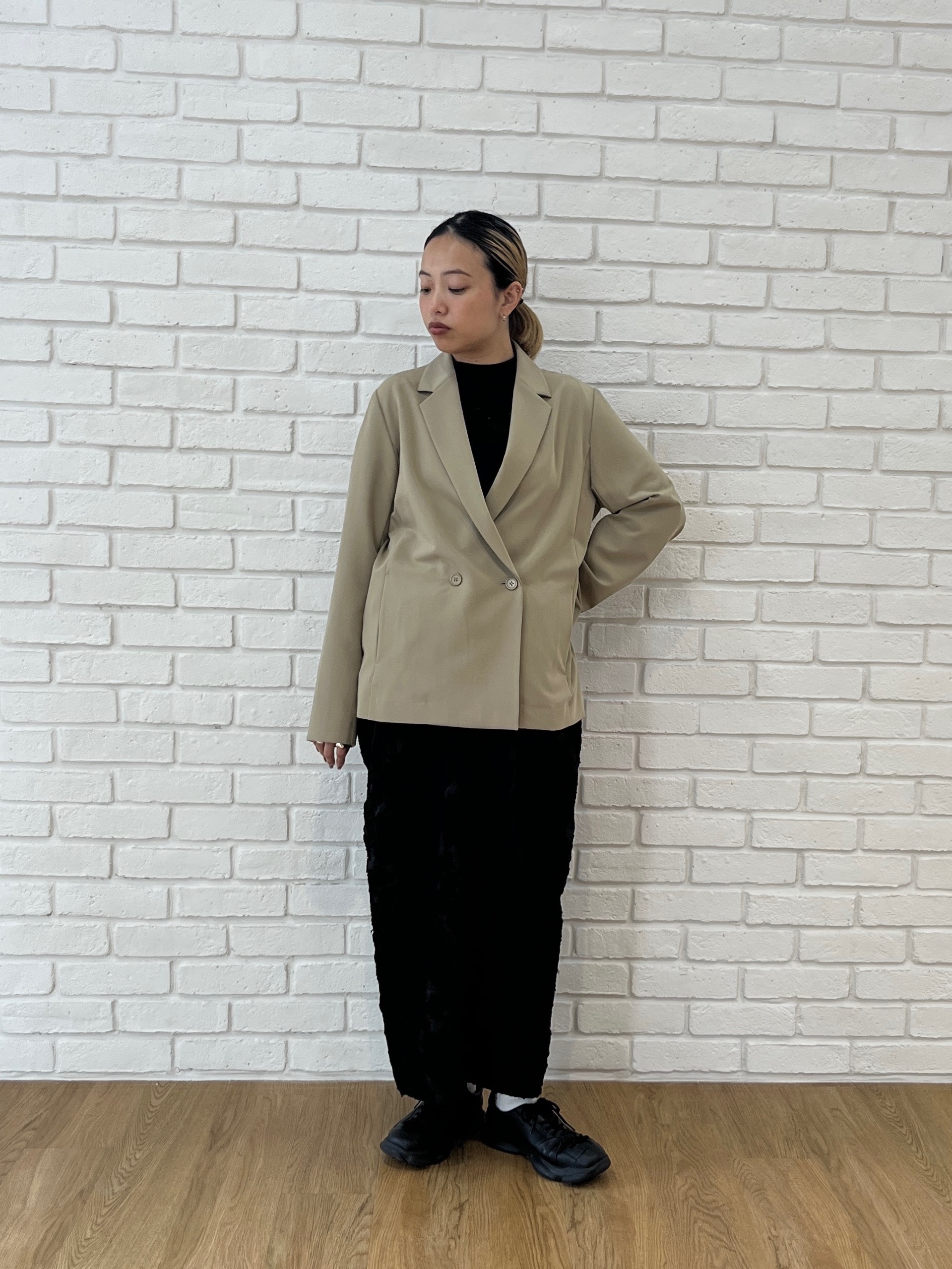 Harukaさんの「INDIVI｜Comfy Set Up｜ダブルブレストイージージャケット【セットアップ対応／通勤／カセット服】」を使ったコーディネート