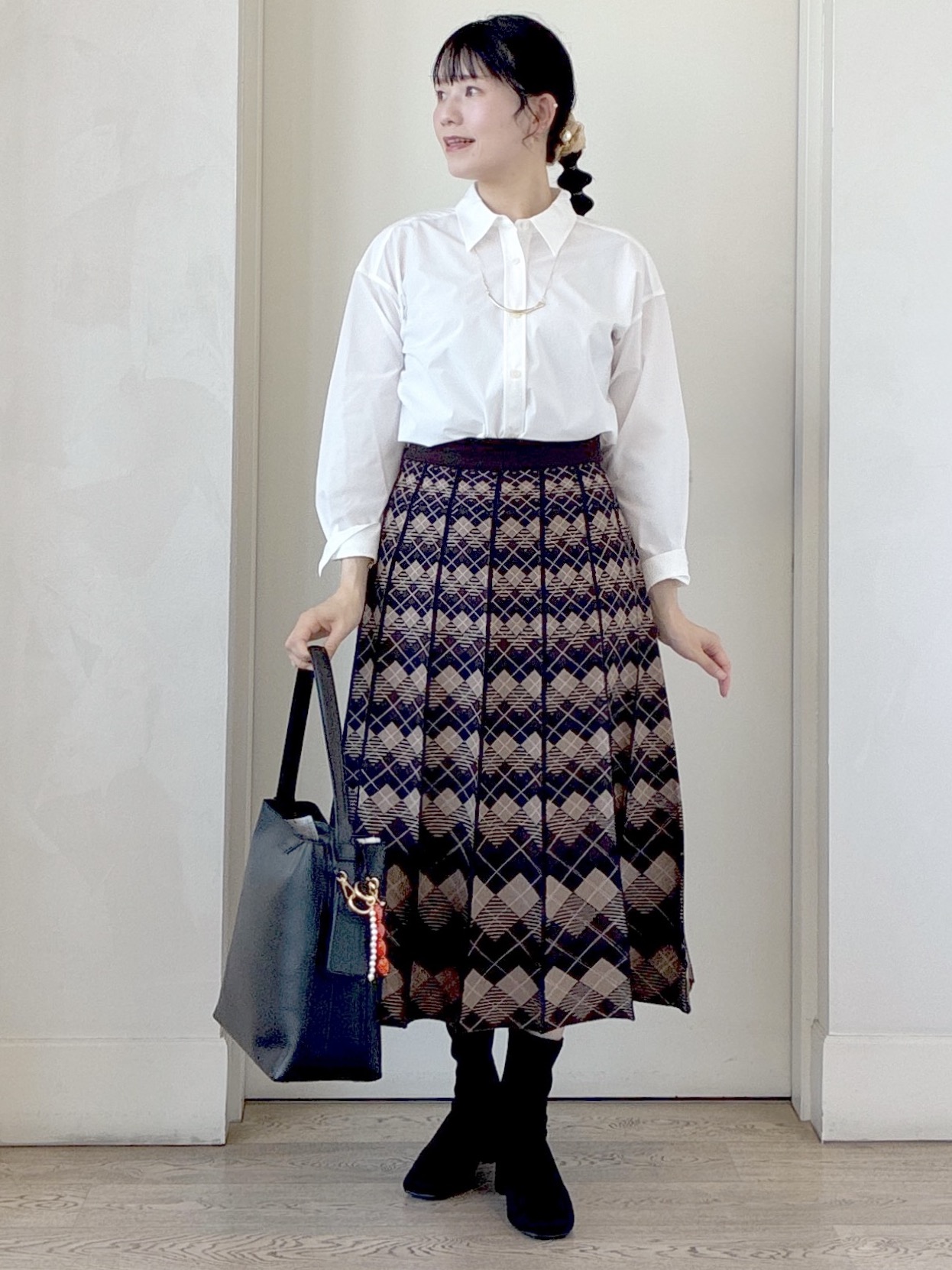  beni_gingerさんの「Reflect｜【羽織◎】オフボディシルエットシャツ」を使ったコーディネート