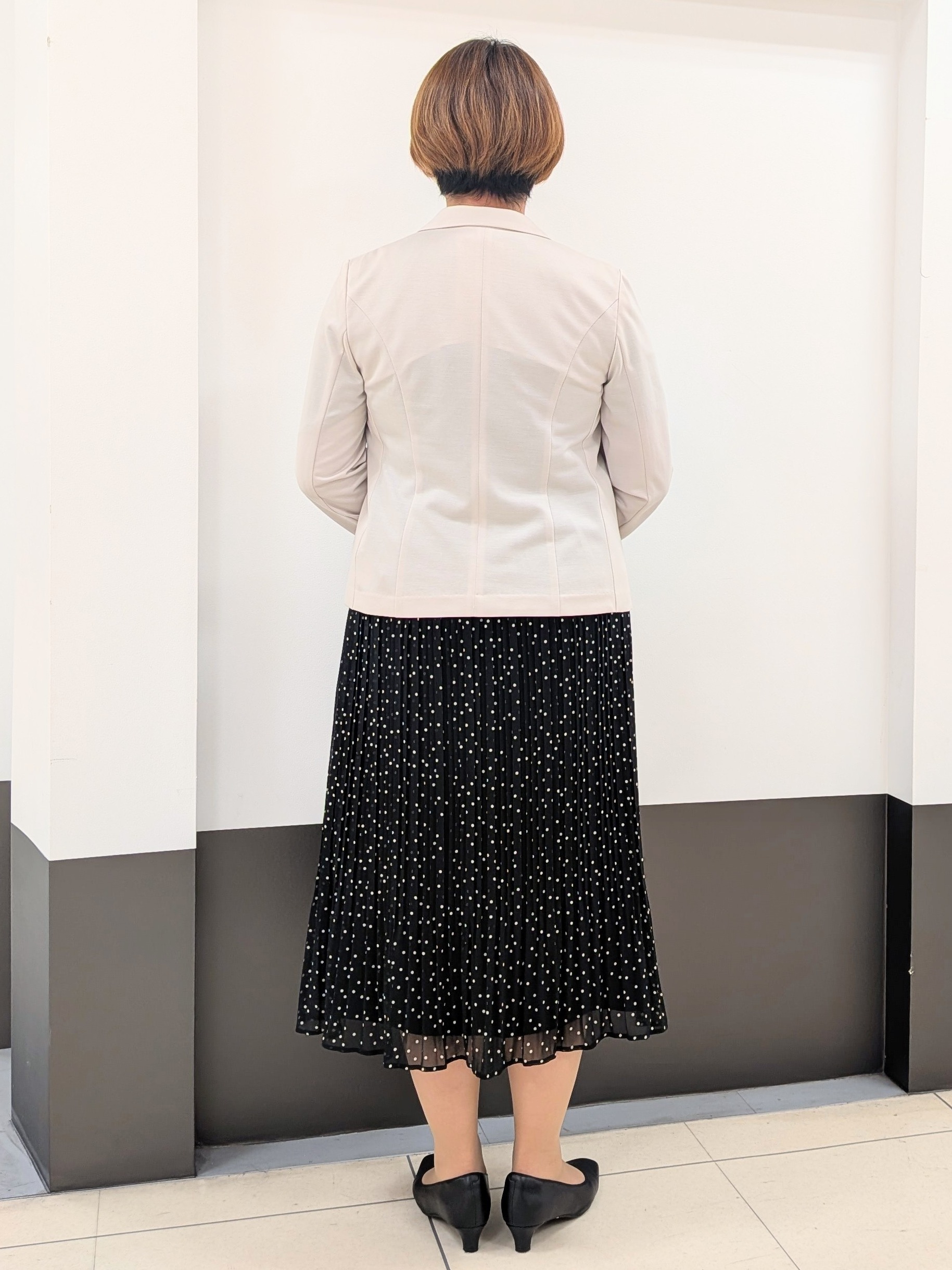 じゅりさんの「Reflect｜【セットアップ／手洗い可】ドット柄シアーブラウス」を使ったコーディネート
