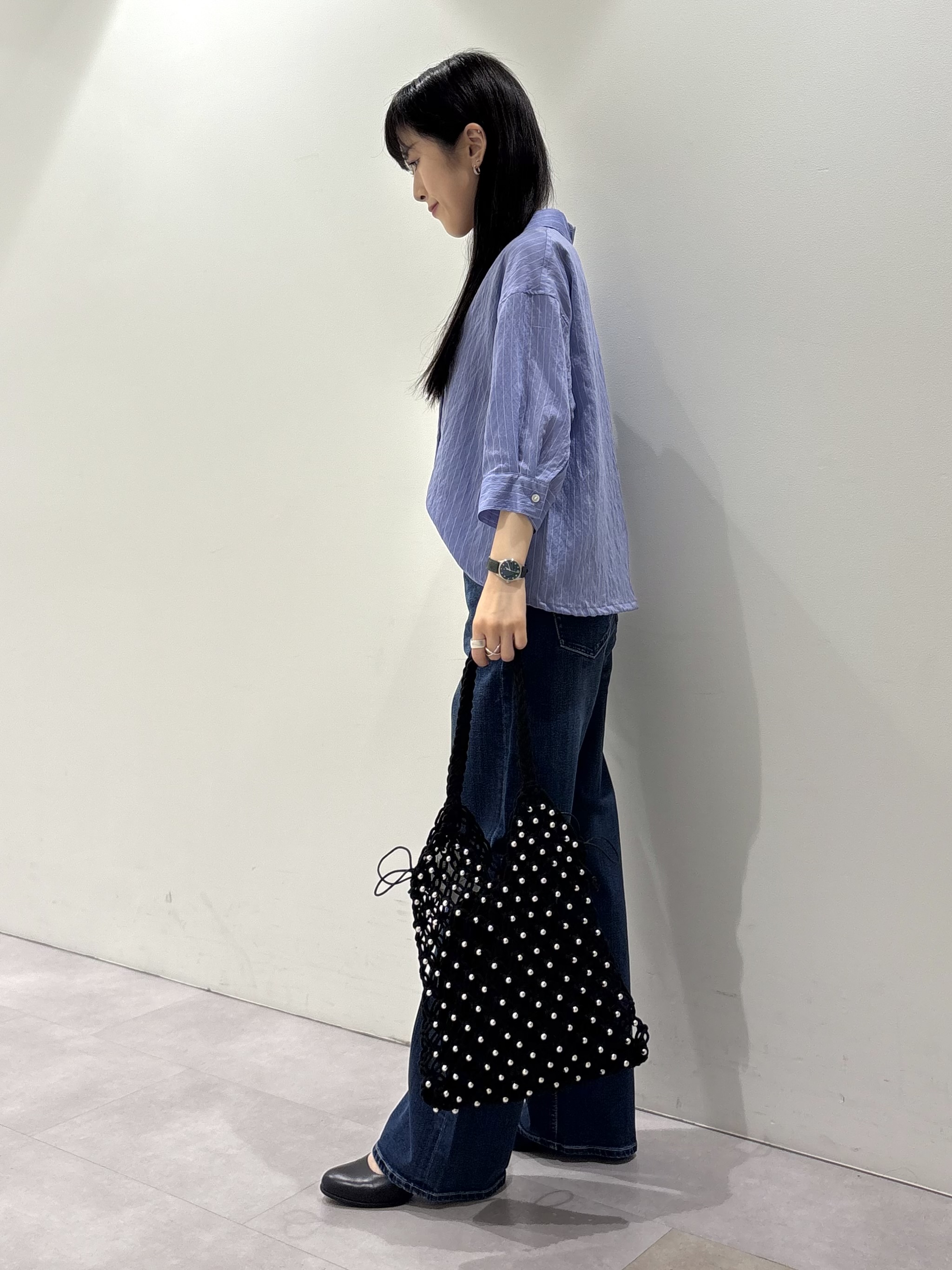 KEIKOさんの「INDIVI｜【シアー／7分袖】体型カバーゆったりシャツ」を使ったコーディネート