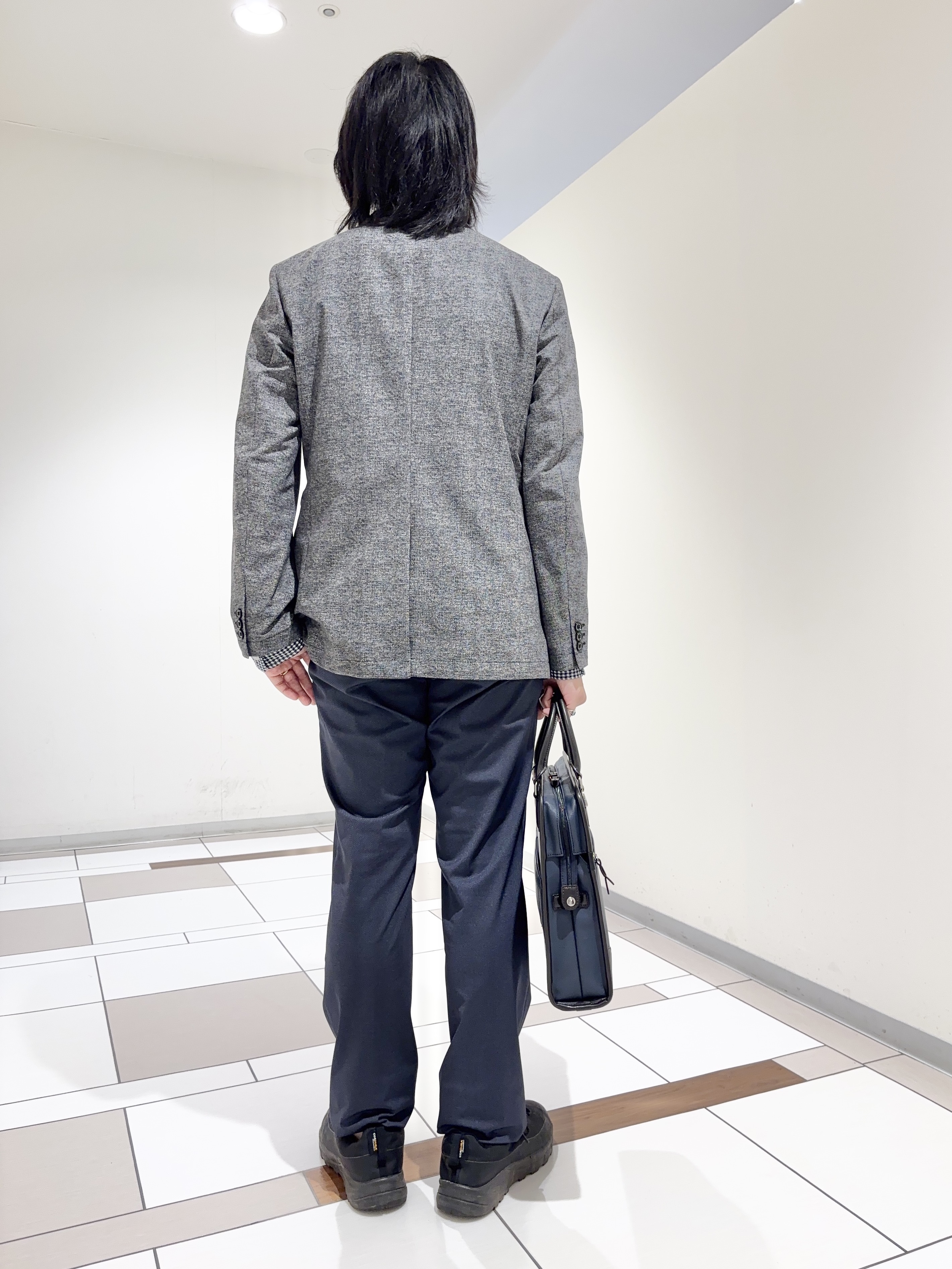 及川さんの「TAKEO KIKUCHI｜【抗菌防臭】COOL DOTS（R）ドビープリント ジャケット」を使ったコーディネート