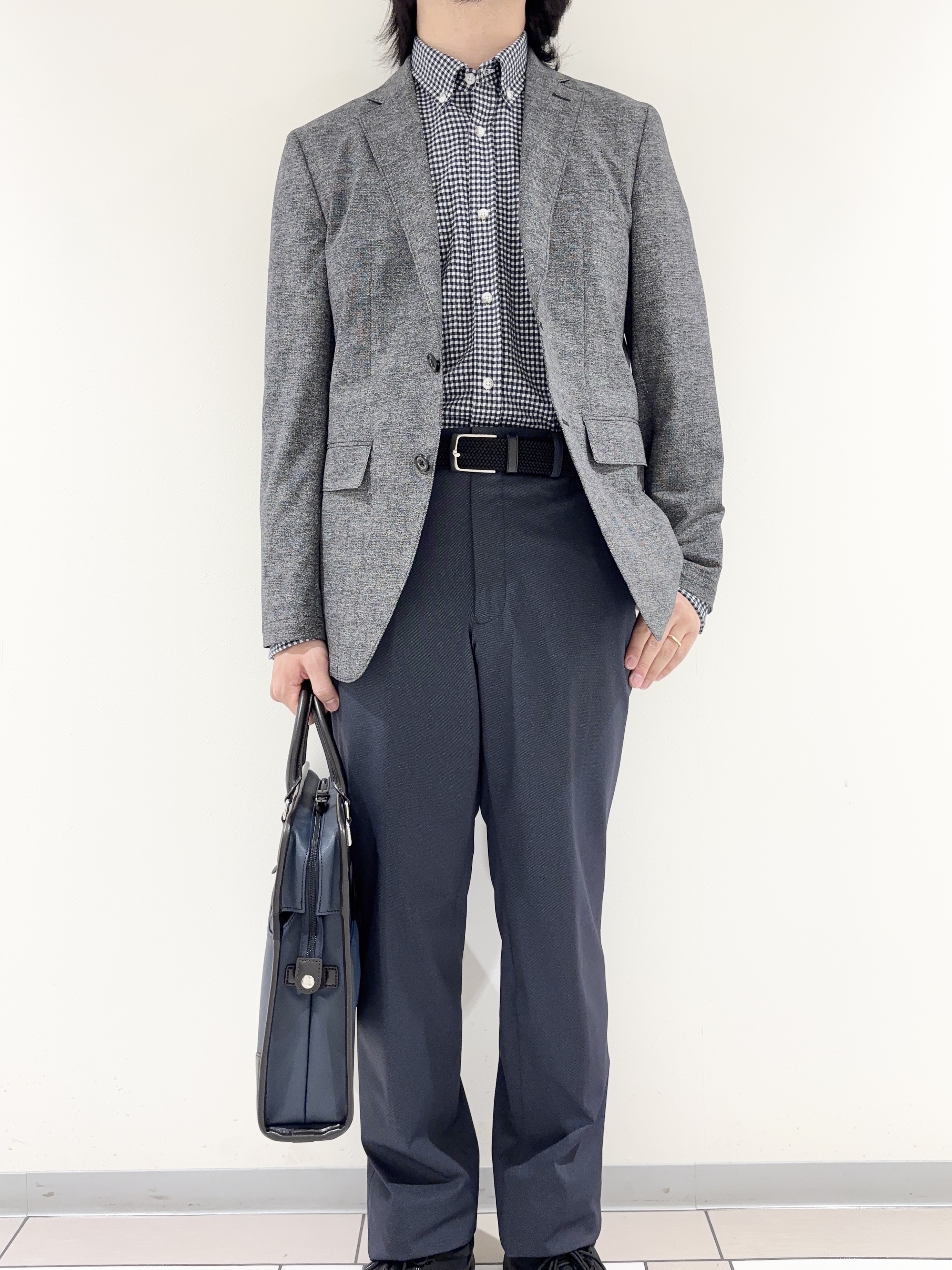 及川さんの「TAKEO KIKUCHI｜【抗菌防臭】COOL DOTS（R）ドビープリント ジャケット」を使ったコーディネート