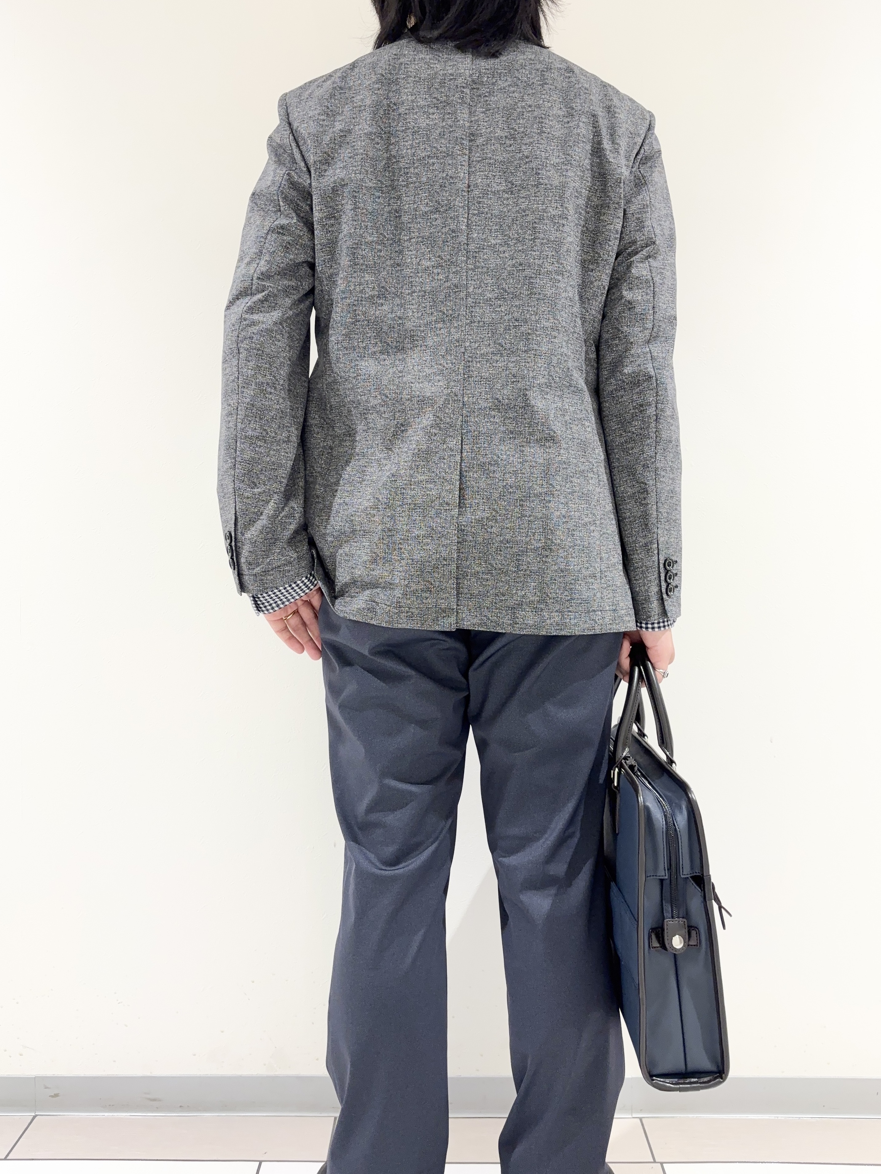 及川さんの「TAKEO KIKUCHI｜【抗菌防臭】COOL DOTS（R）ドビープリント ジャケット」を使ったコーディネート