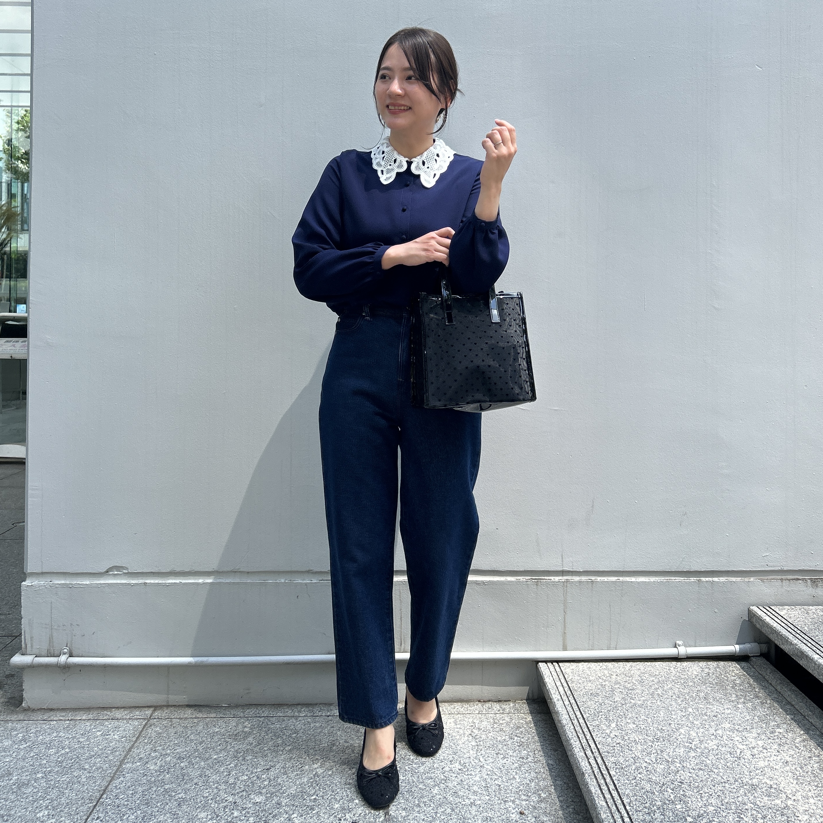 shinoさんの「Couture brooch｜ハート柄クリアトートバッグ」を使ったコーディネート