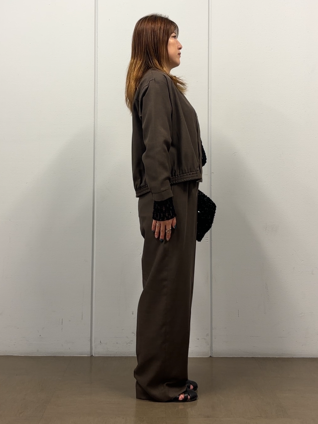 SaKiさんの「UNTITLED｜【セットアップ可/秋羽織り】メランジツイルシャツ」を使ったコーディネート