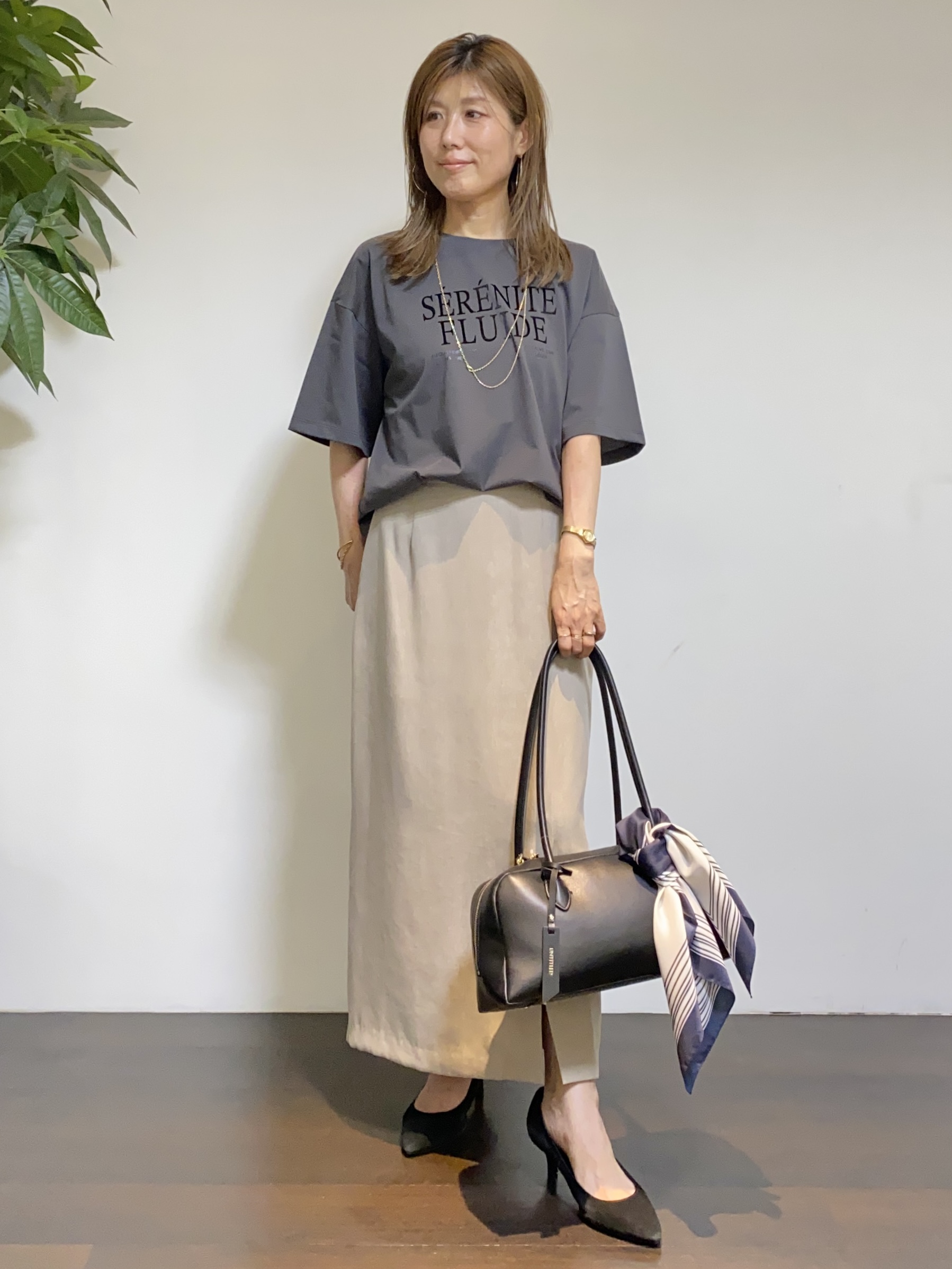 tomoさんの「UNTITLED｜【セットアップ可/秋ジャケット】スエードライクブルゾン」を使ったコーディネート