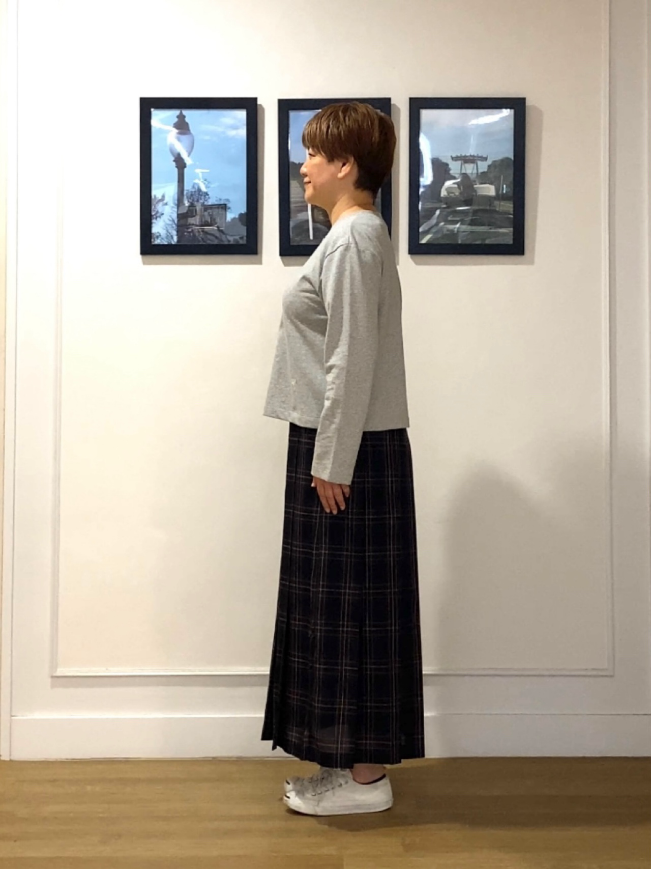 Hiroさんの「Dessin｜リングスナップミニ裏毛カーディガン」を使ったコーディネート