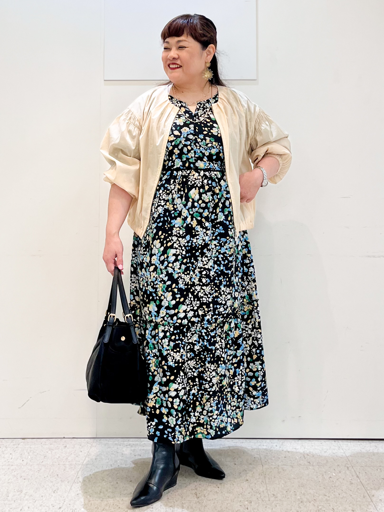 kimmyさんの「Reflect｜フロントファスナーシアーブルゾン」を使ったコーディネート