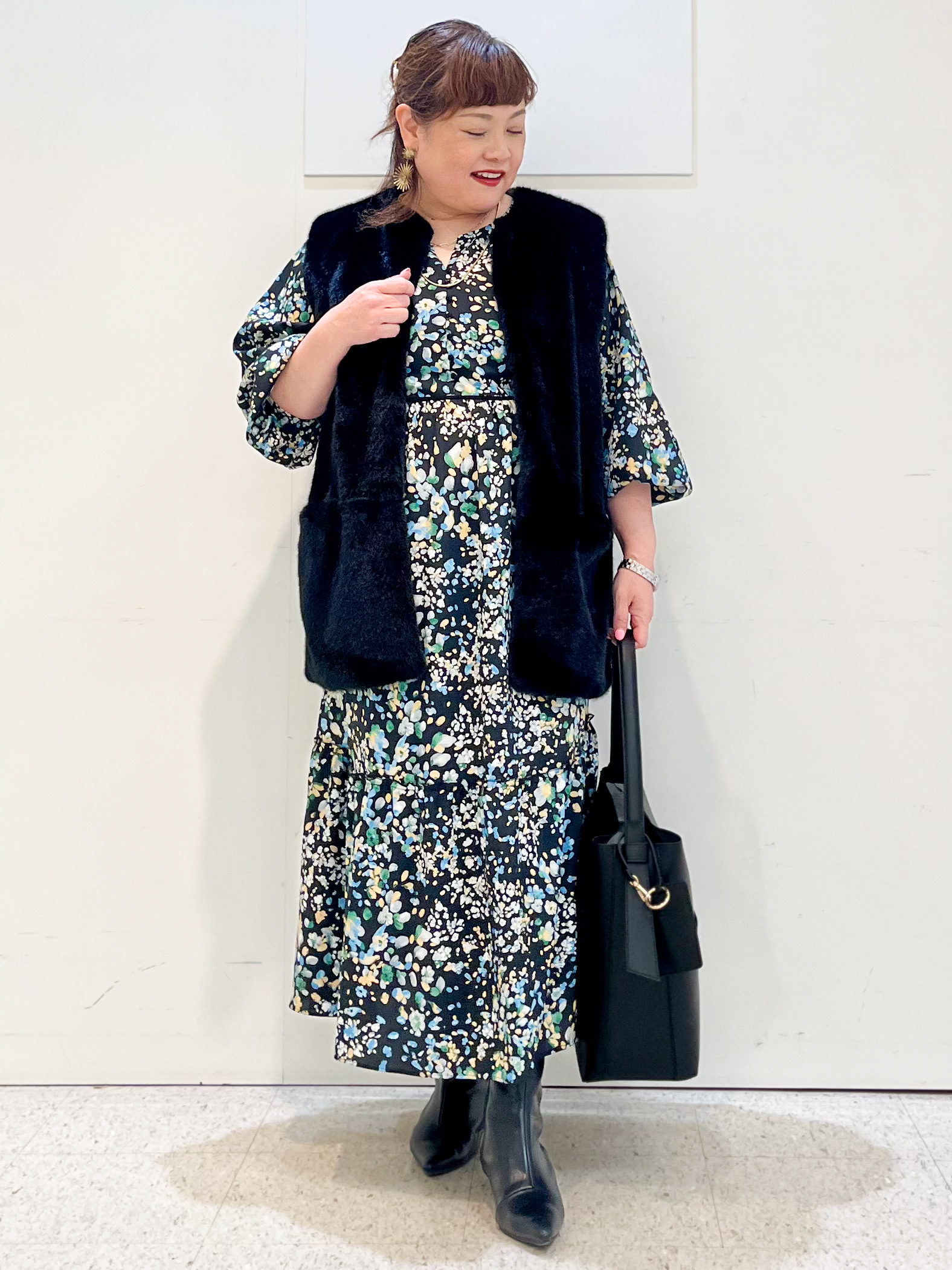 kimmyさんの「Reflect｜フラワープリント フェミニンワンピース」を使ったコーディネート