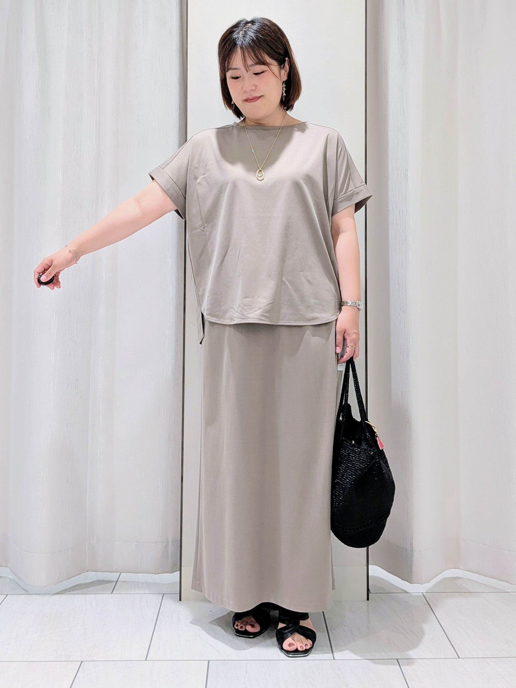 Onumaさんの「UNTITLED｜【秋映え/羽織り】シアーチェックシャツブラウス」を使ったコーディネート