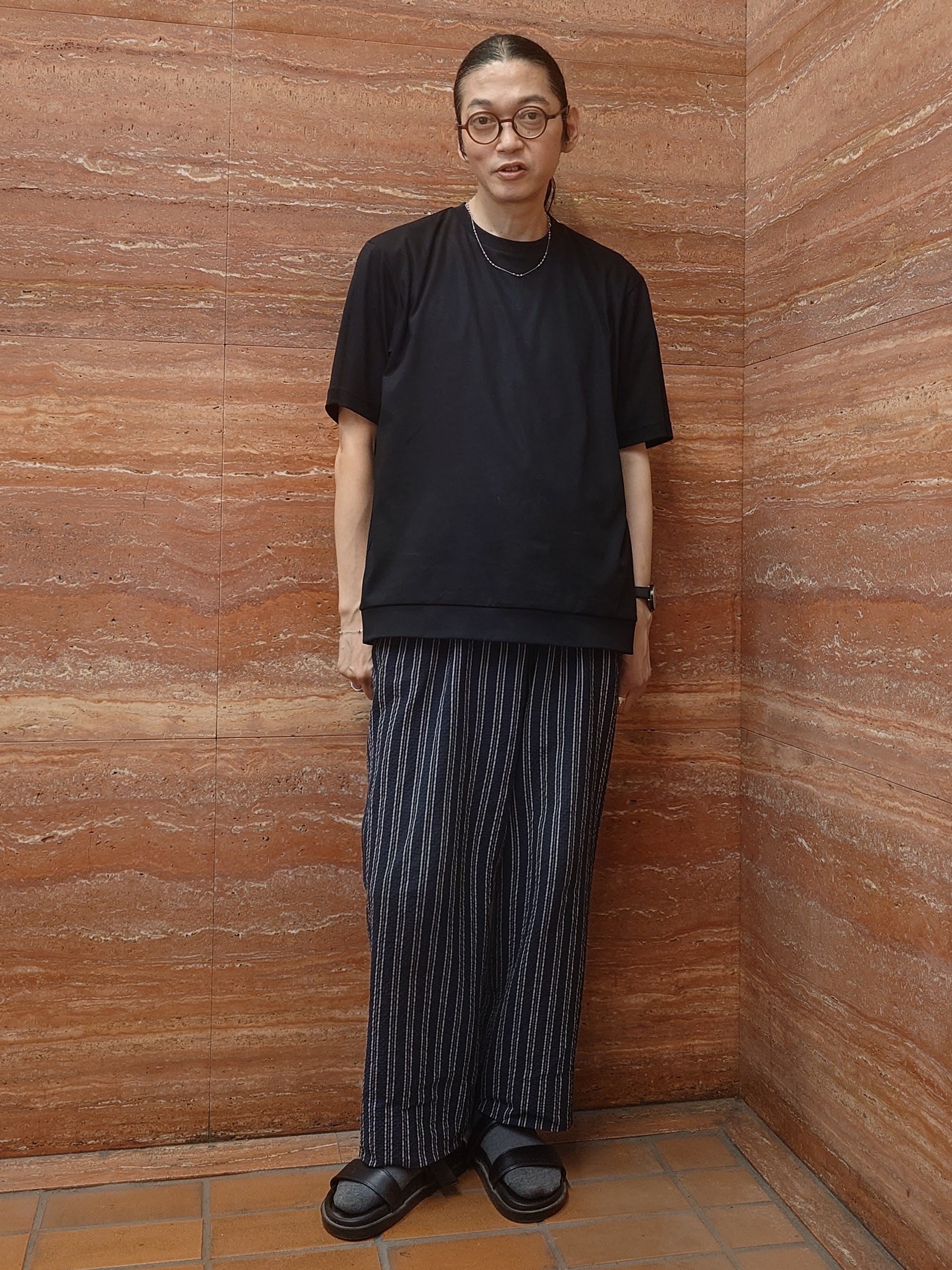 かしげるさんの「TAKEO KIKUCHI｜【接触冷感】アイスクリアコットン Tシャツ」を使ったコーディネート
