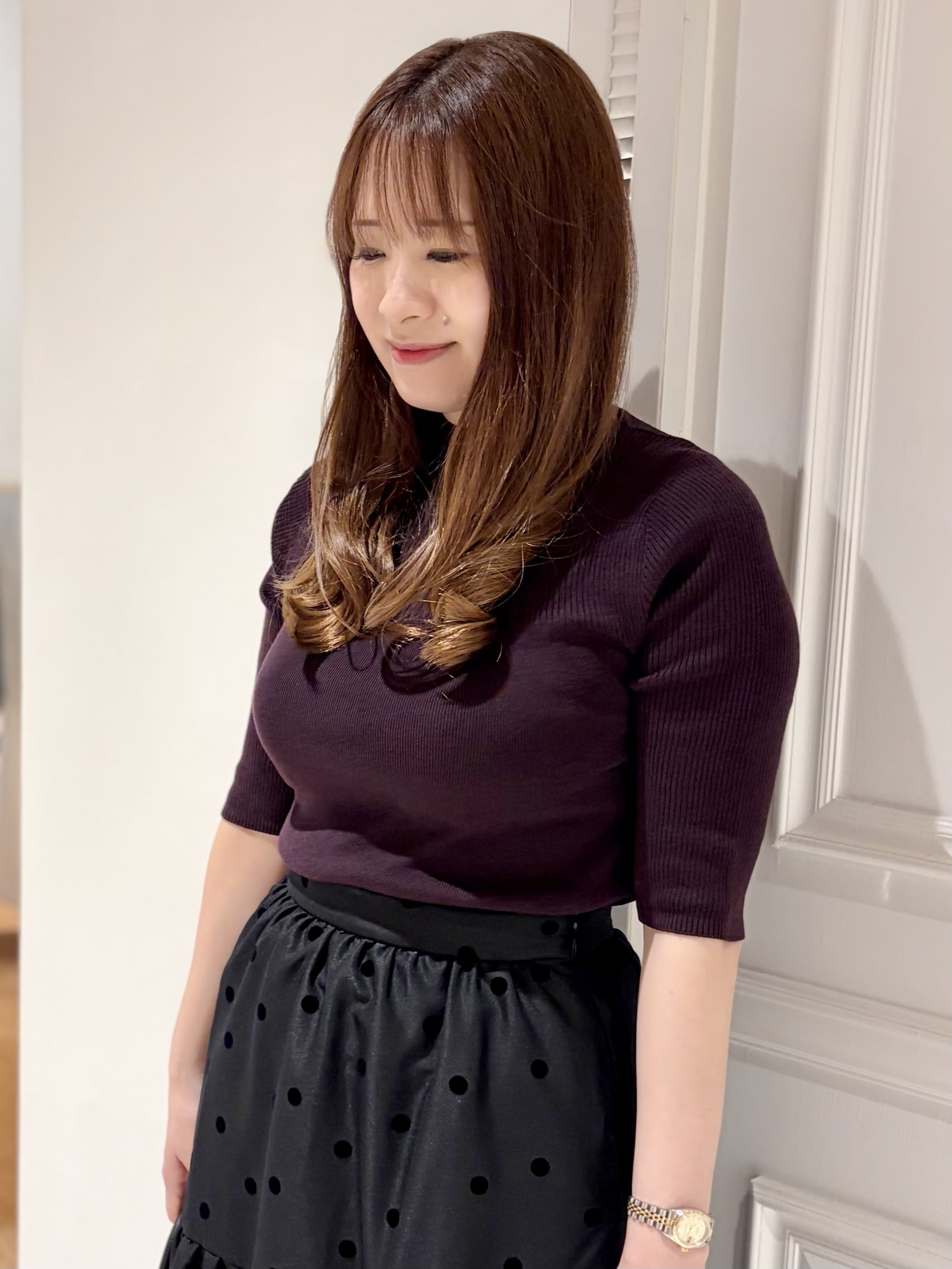 minowaさんの「DRESSTERIOR｜【接触冷感】クールタッチカットハーフスリーブプルオーバー」を使ったコーディネート