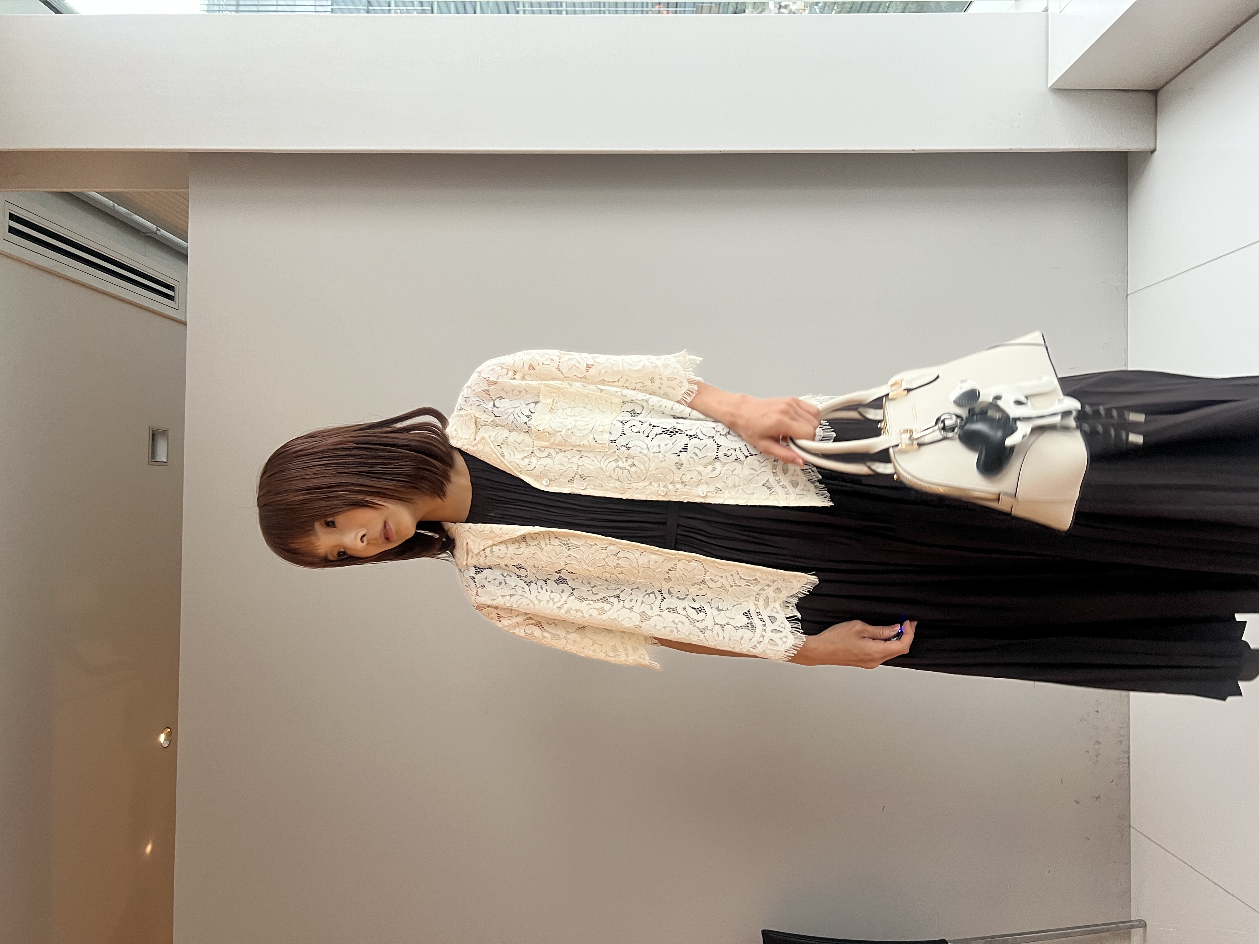 misaさんの「DRESSTERIOR｜【ウォッシャブル/2WAYシルエット】ノースリーブプリーツワンピース」を使ったコーディネート
