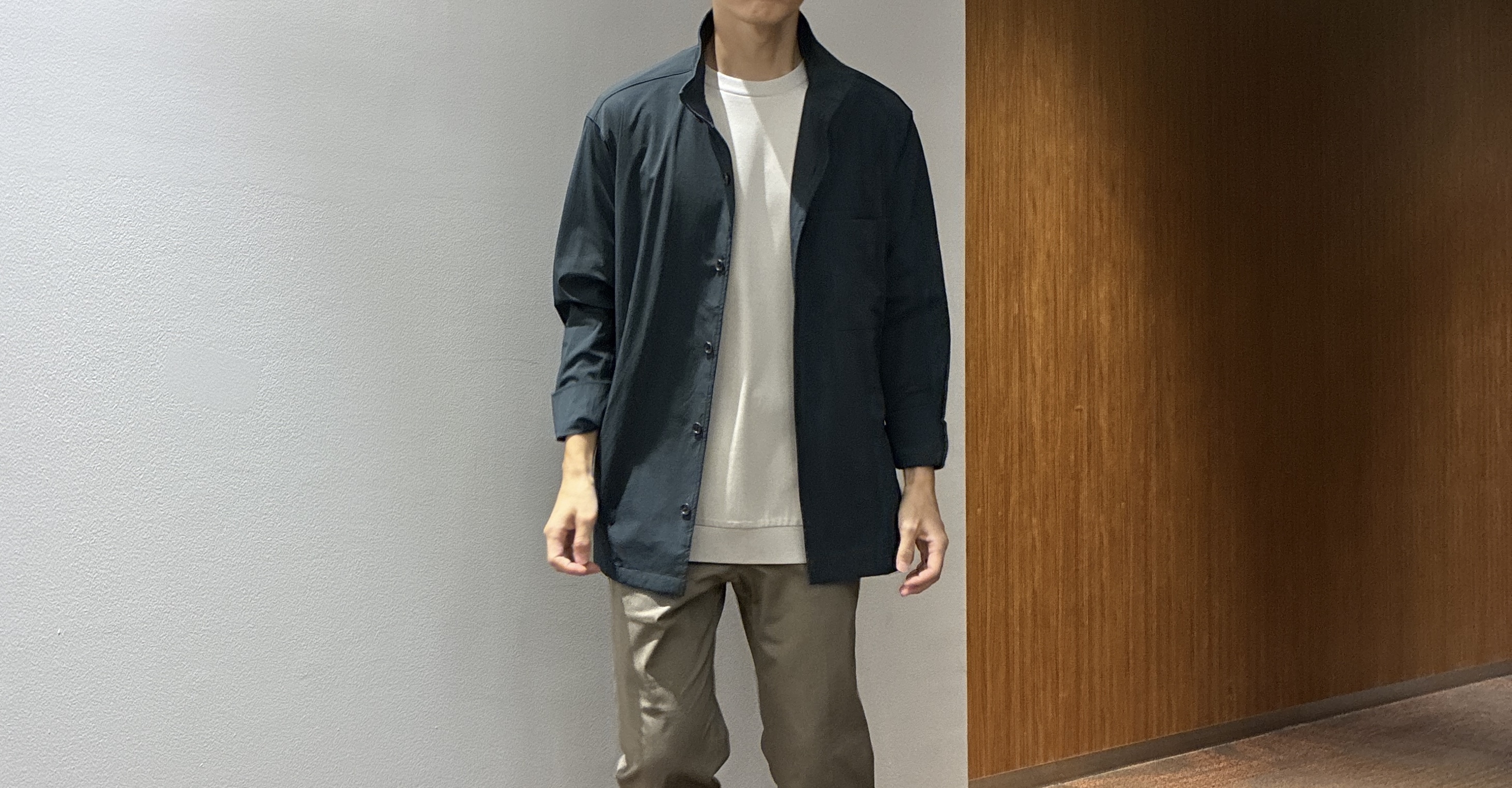わいずみさんの「TAKEO KIKUCHI｜3Dナイロンストレッチ　スタンドカラーブルゾン」を使ったコーディネート