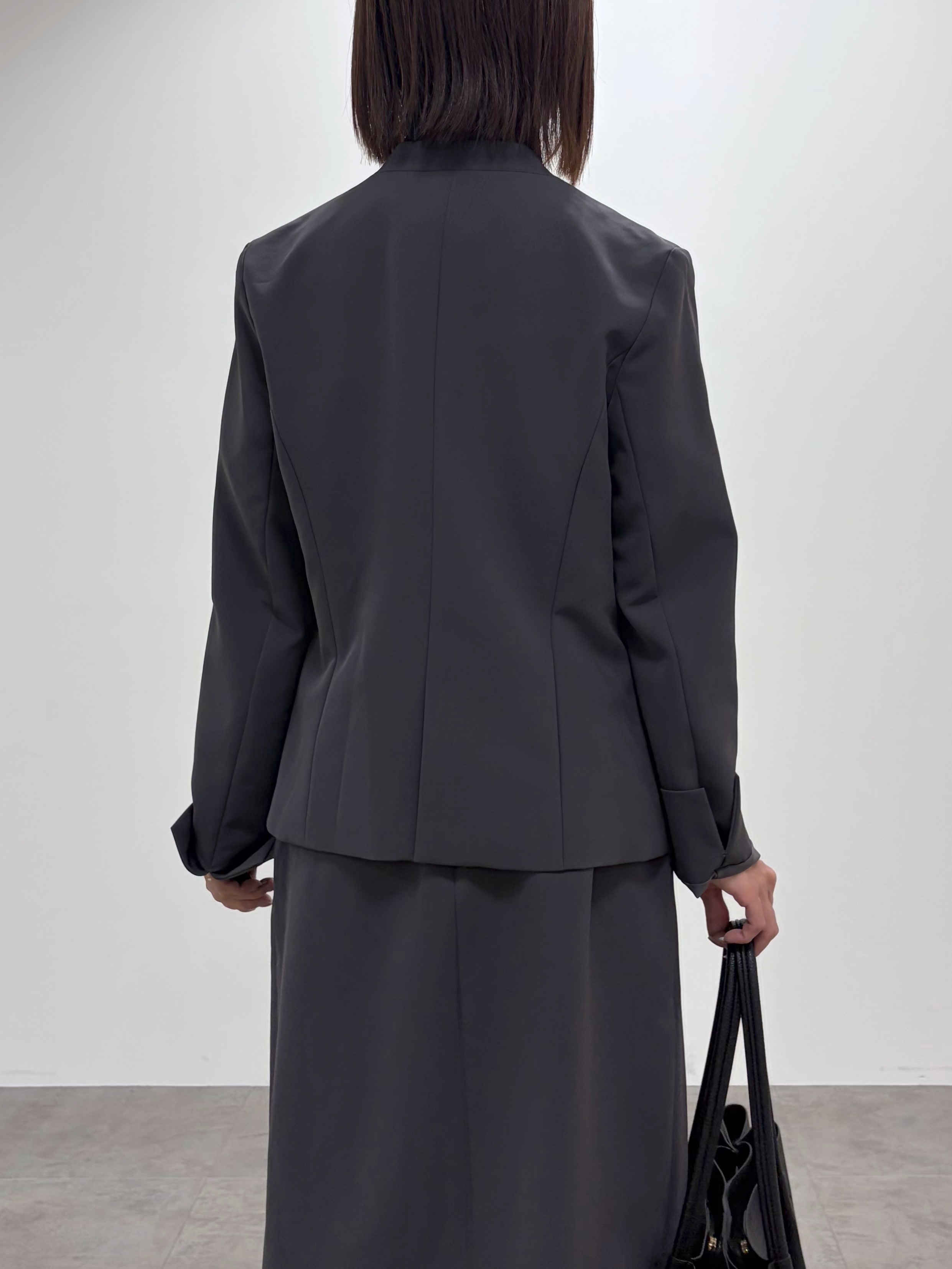 kozuさんの「index｜【防シワ】セットアップ可 ダブルクロスノーカラージャケット《洗濯機OK／イージーアイロン／ストレッチ」を使ったコーディネート