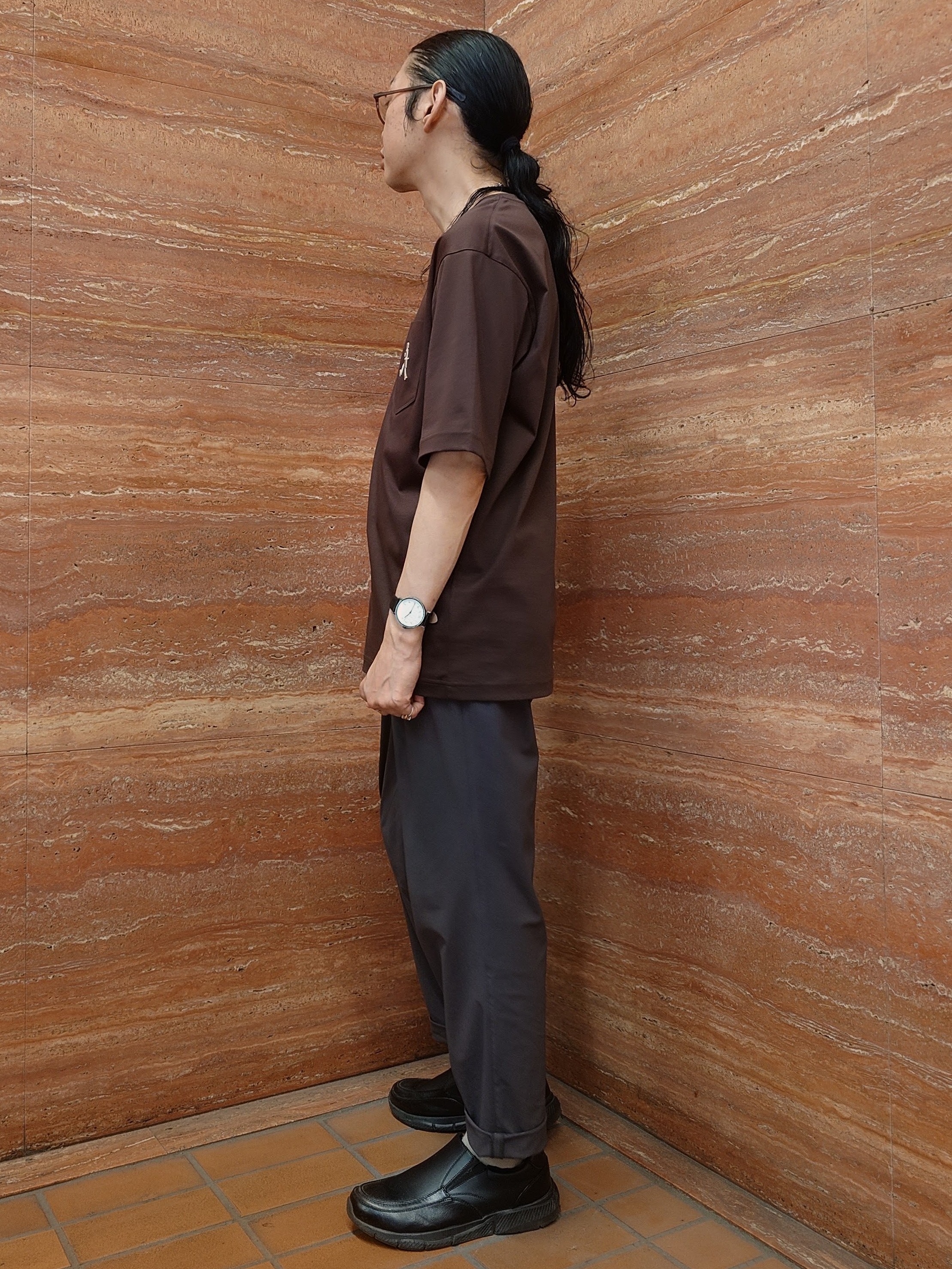 かしげるさんの「TAKEO KIKUCHI｜【BOWLER HAT LABEL】アイスクリアコットンボーラーハットウォーカー 半袖ポケT」を使ったコーディネート