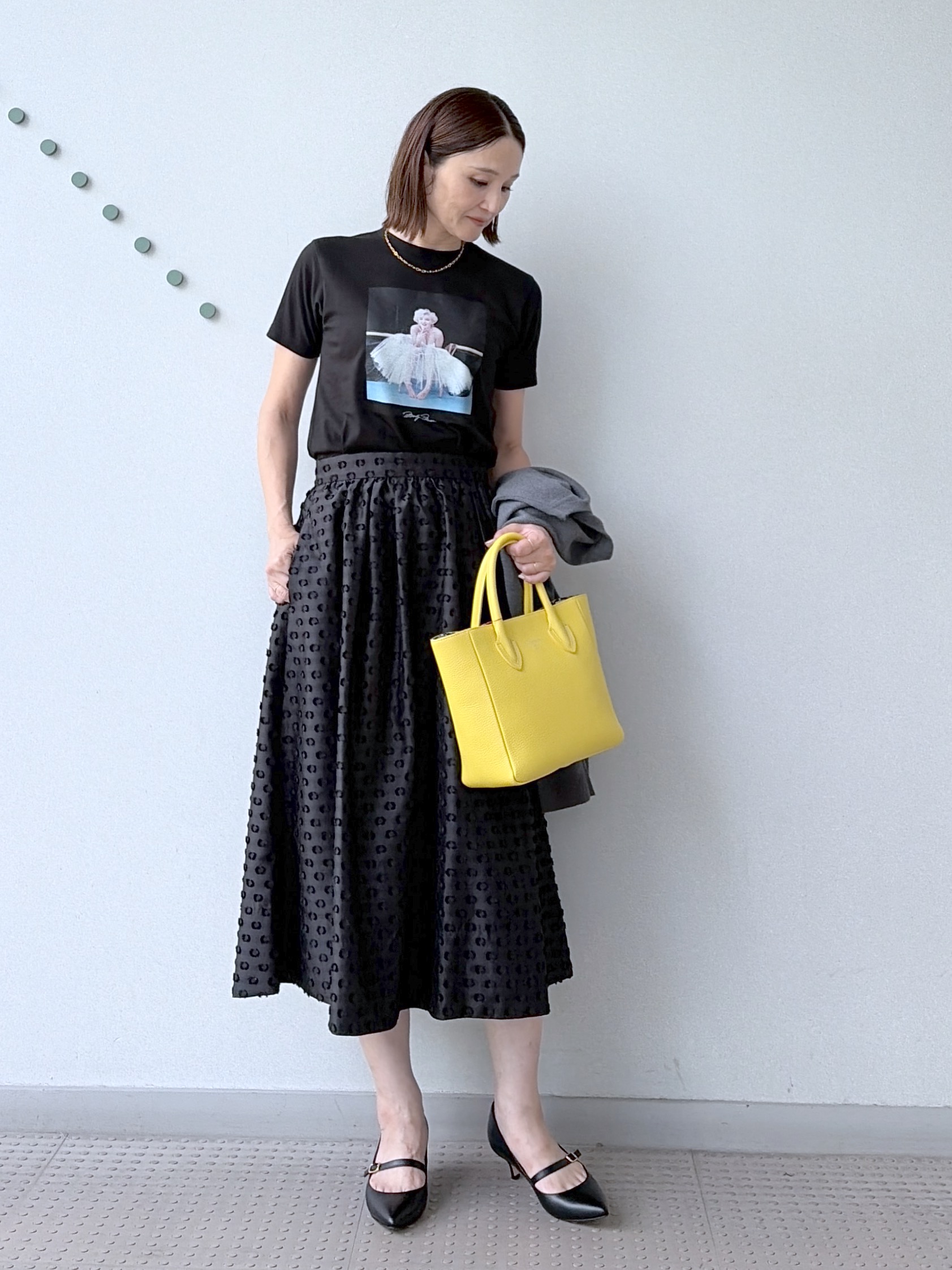 yoshikadoさんの「DRESSTERIOR｜【別注】マリリンモンロー/カラープリントTシャツ」を使ったコーディネート