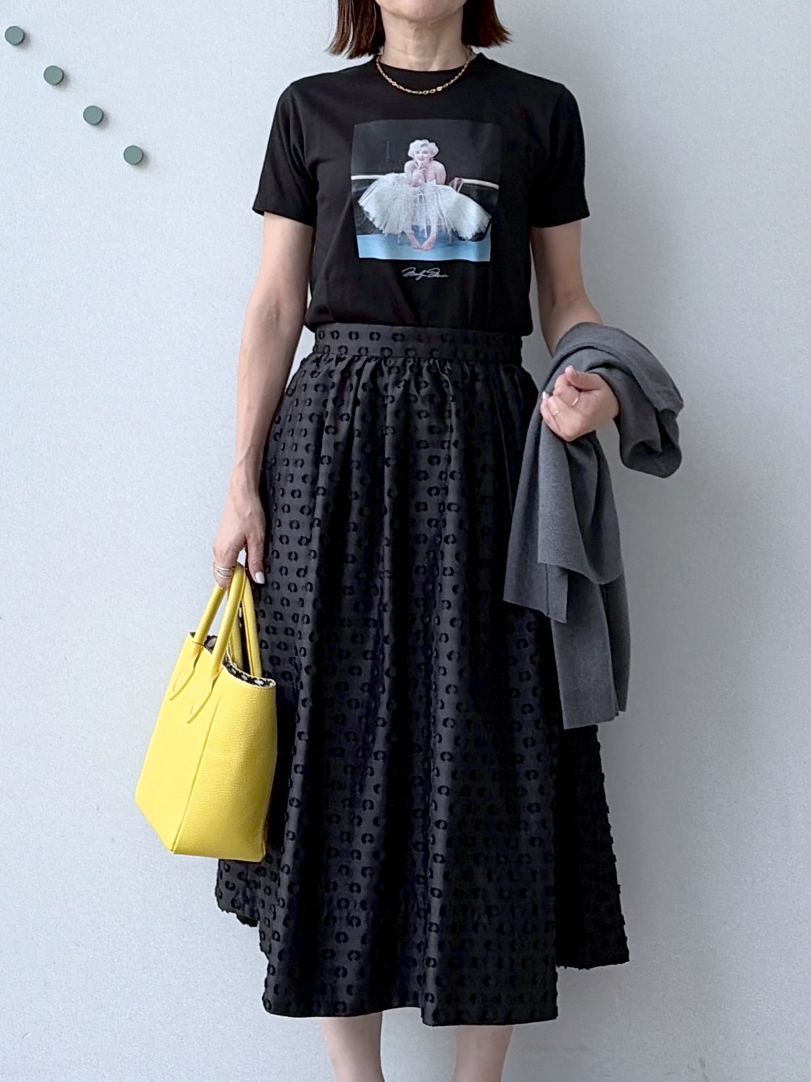 yoshikadoさんの「DRESSTERIOR｜【別注】マリリンモンロー/カラープリントTシャツ」を使ったコーディネート