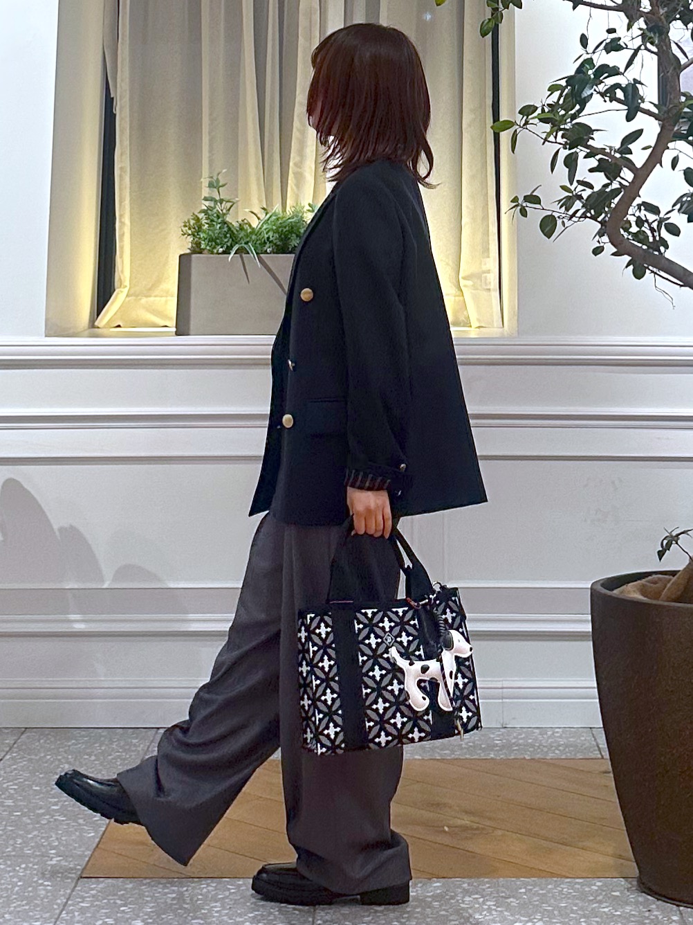 なべこさんの「DRESSTERIOR｜ウールブレンド ブレザー」を使ったコーディネート