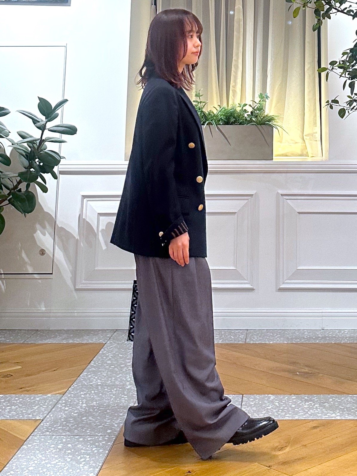 なべこさんの「DRESSTERIOR｜ウールブレンド ブレザー」を使ったコーディネート