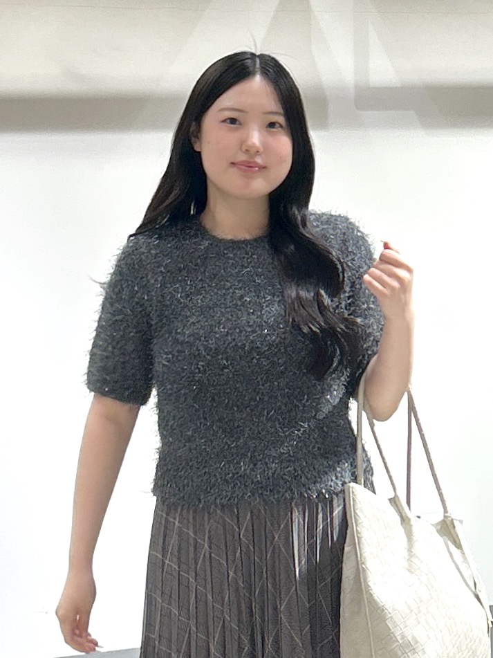 sayaさんの「OPAQUE.CLIP｜ラメシャギーニット【洗濯機OK】」を使ったコーディネート