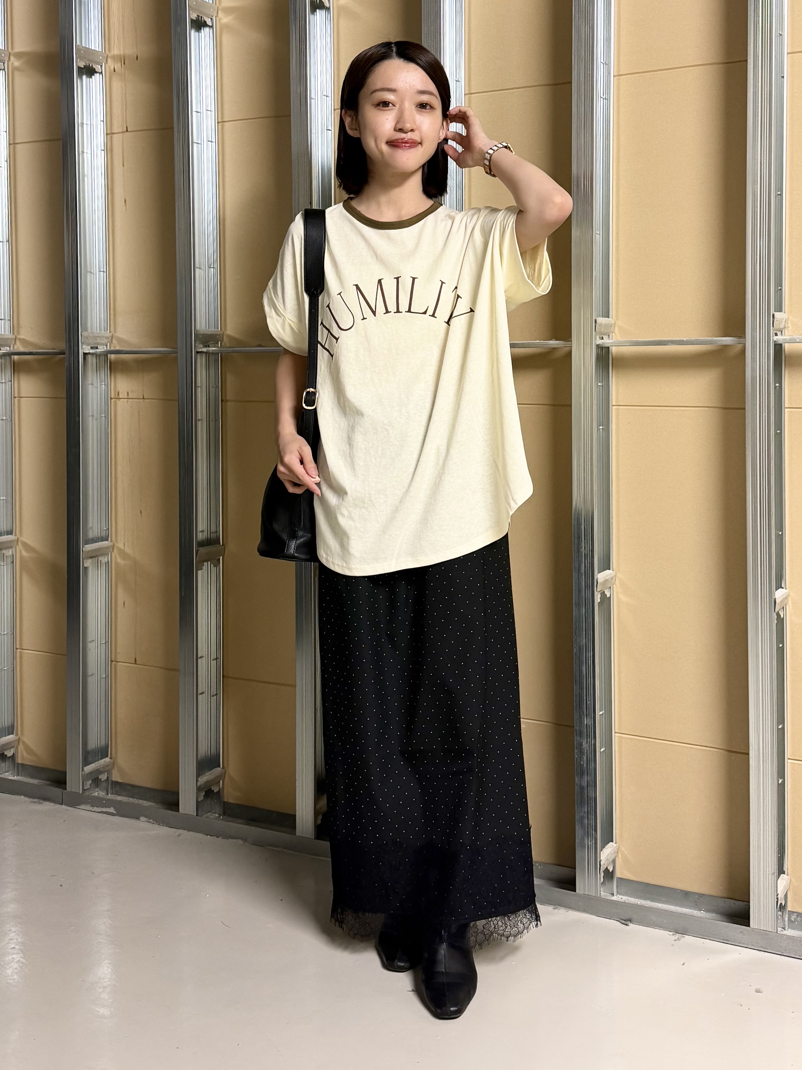 sahoさんの「THE SHOP TK｜リンガーロゴTシャツ」を使ったコーディネート