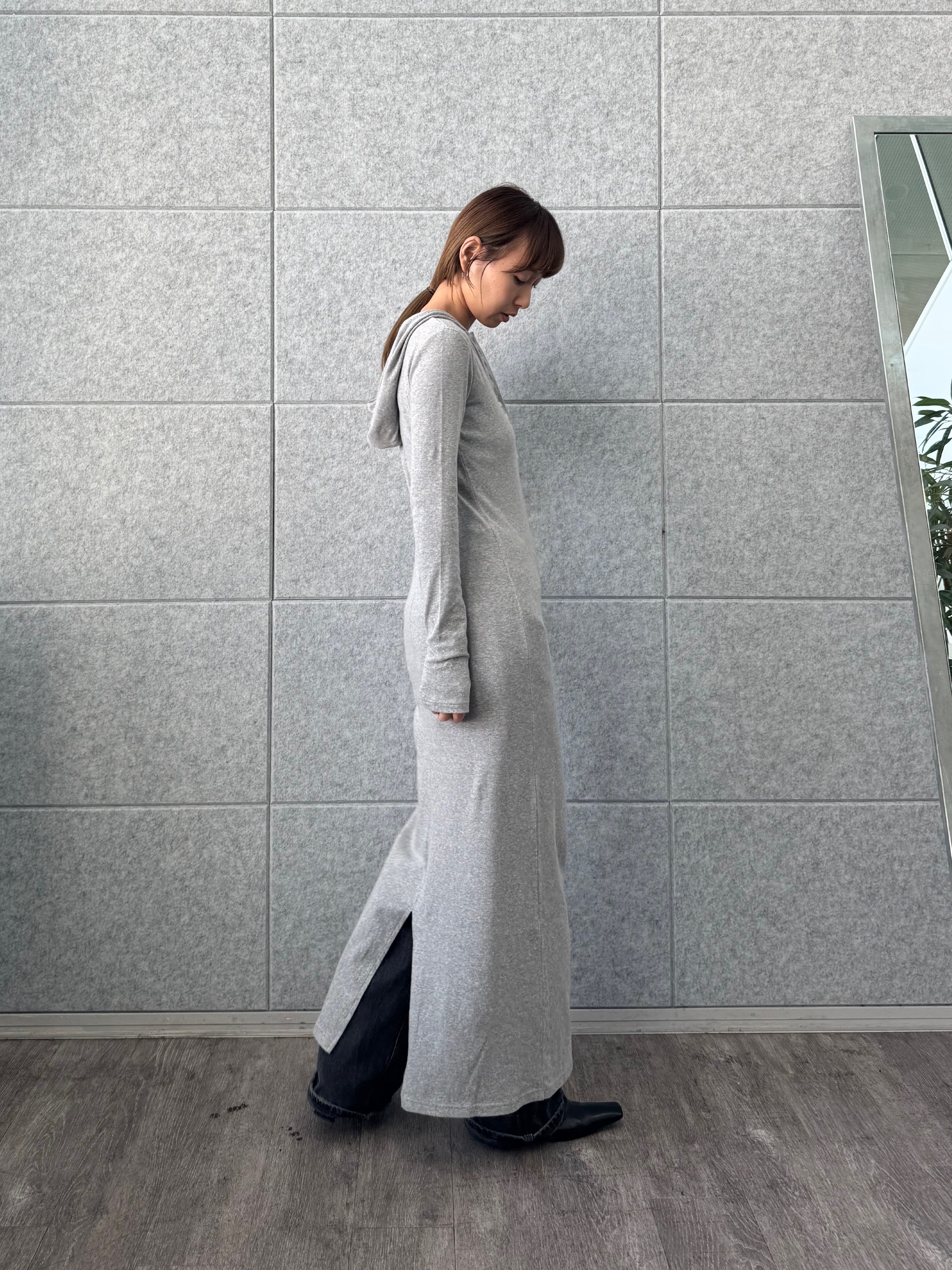 designer yukaさんの「CODE A｜UKI UKI＊CODE A｜hooded jersey dress」を使ったコーディネート