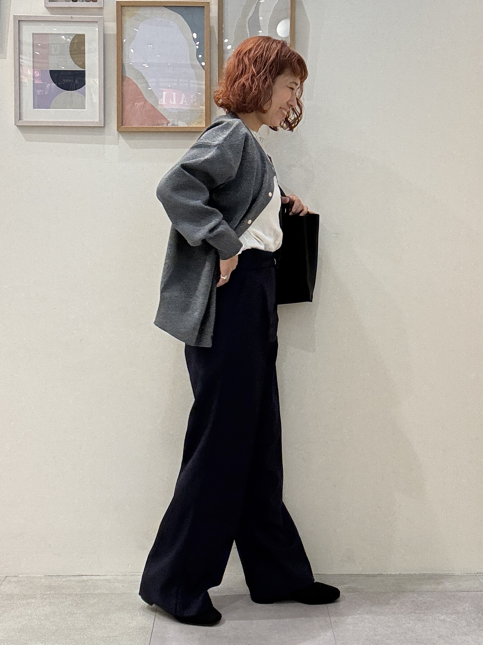 たけぴさんの「SHOO･LA･RUE｜【セットアップ可/洗濯機可】軽やかに羽織れる スポンディッシュ ニットカーディガン」を使ったコーディネート