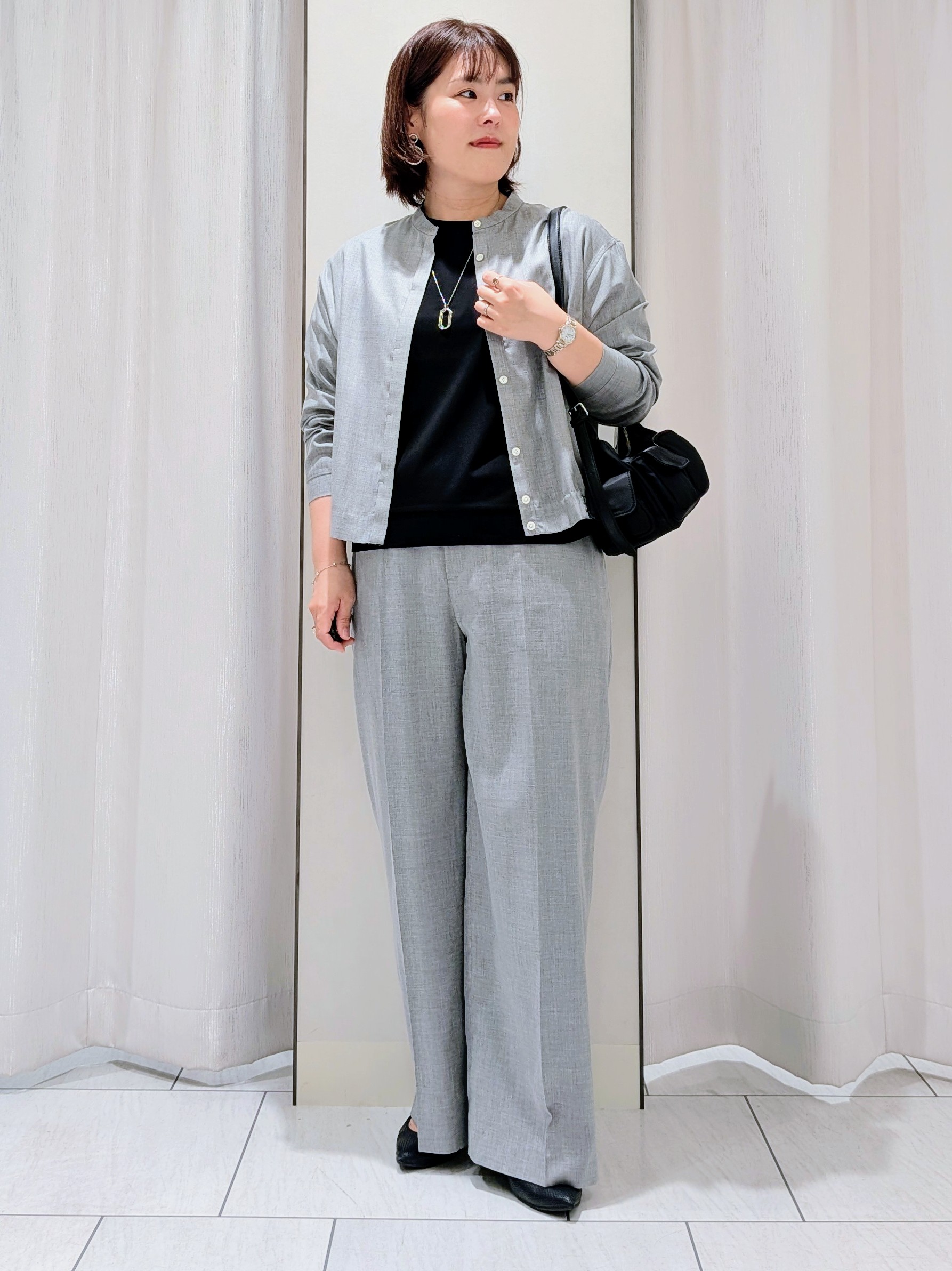 Onumaさんの「UNTITLED｜【セットアップ可/秋羽織り】メランジツイルシャツ」を使ったコーディネート