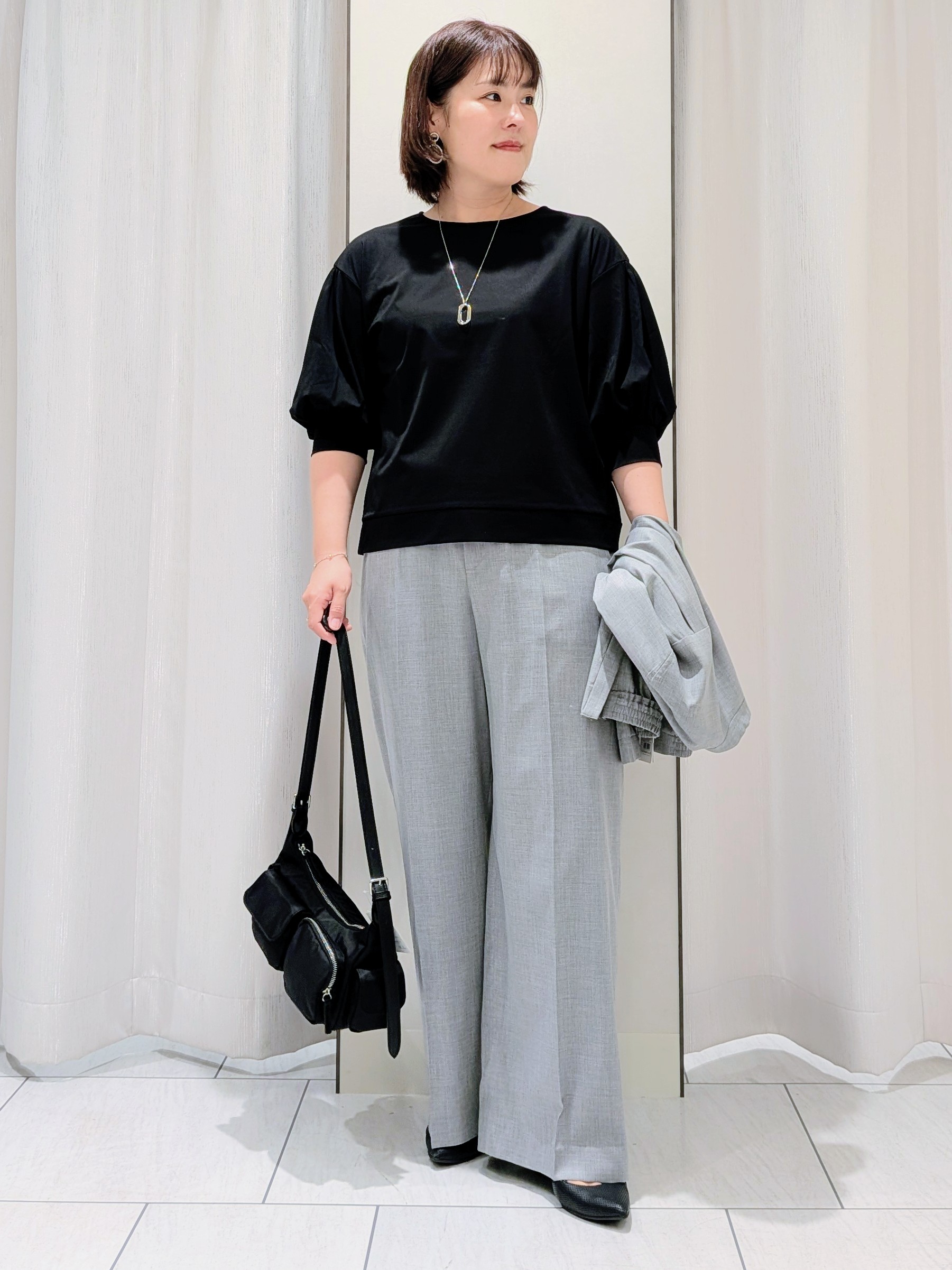 Onumaさんの「UNTITLED｜【セットアップ可/秋羽織り】メランジツイルシャツ」を使ったコーディネート