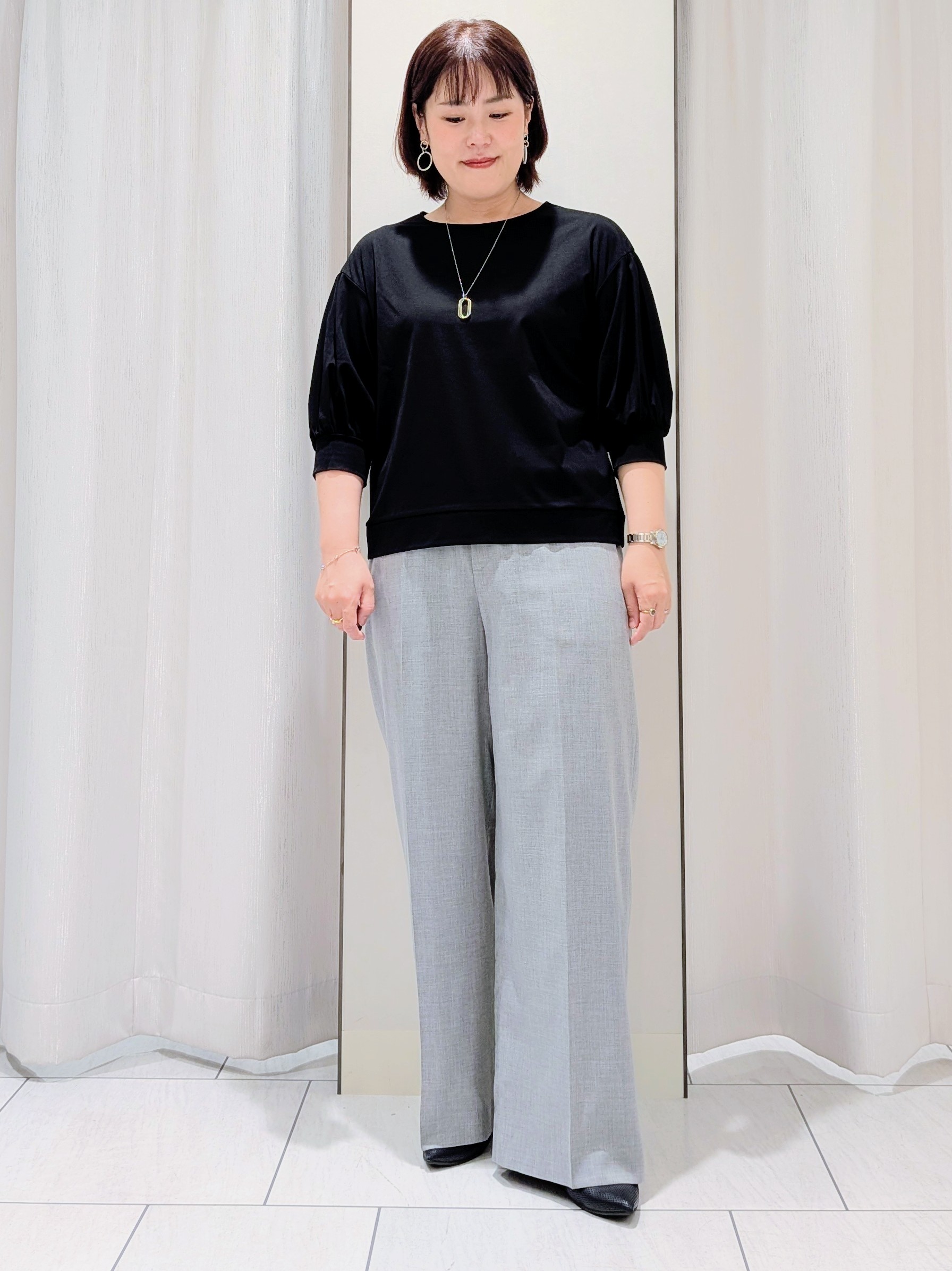 Onumaさんの「UNTITLED｜【セットアップ可/秋羽織り】メランジツイルシャツ」を使ったコーディネート