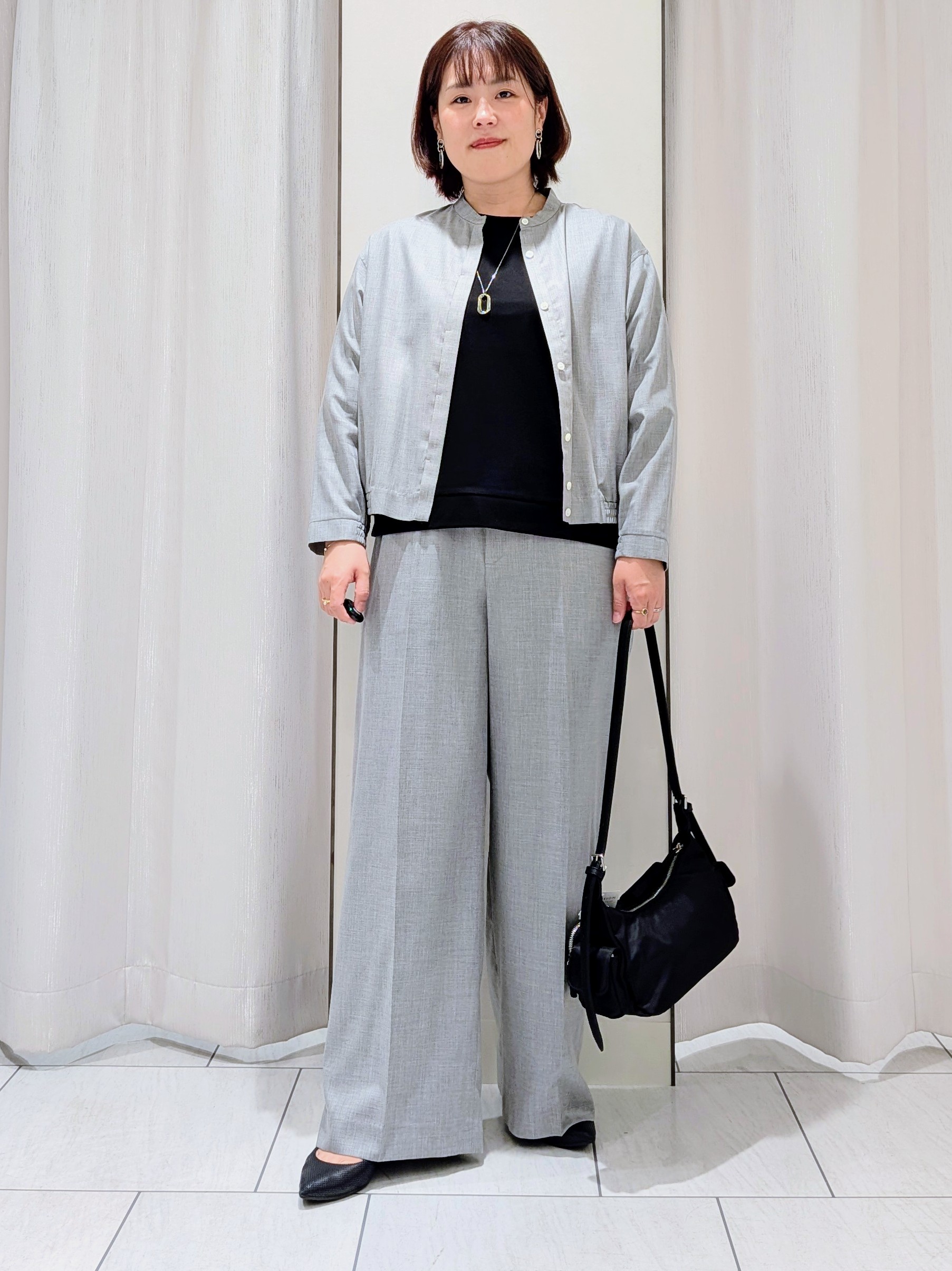 Onumaさんの「UNTITLED｜【セットアップ可/秋羽織り】メランジツイルシャツ」を使ったコーディネート