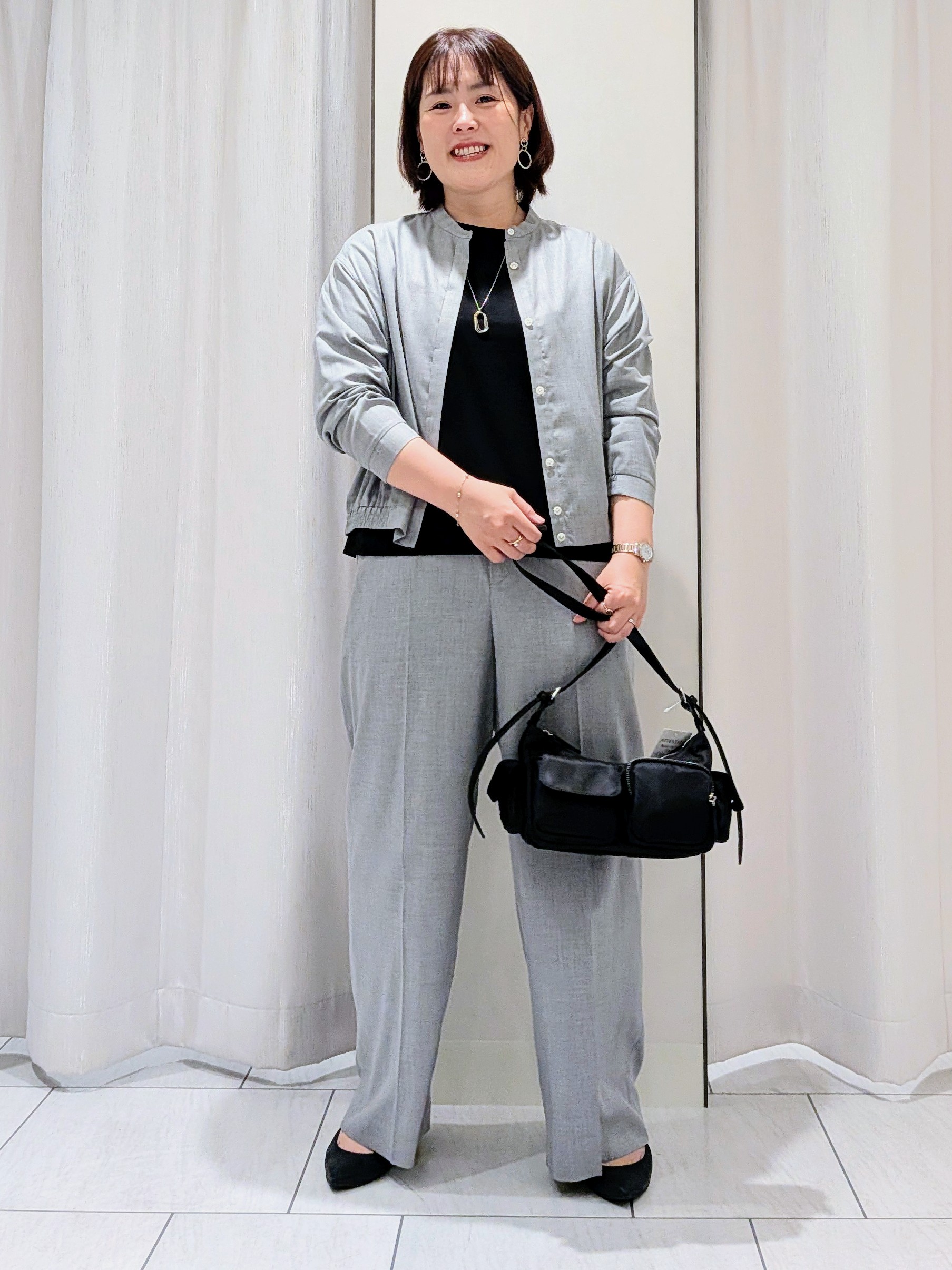Onumaさんの「UNTITLED｜【セットアップ可/秋羽織り】メランジツイルシャツ」を使ったコーディネート