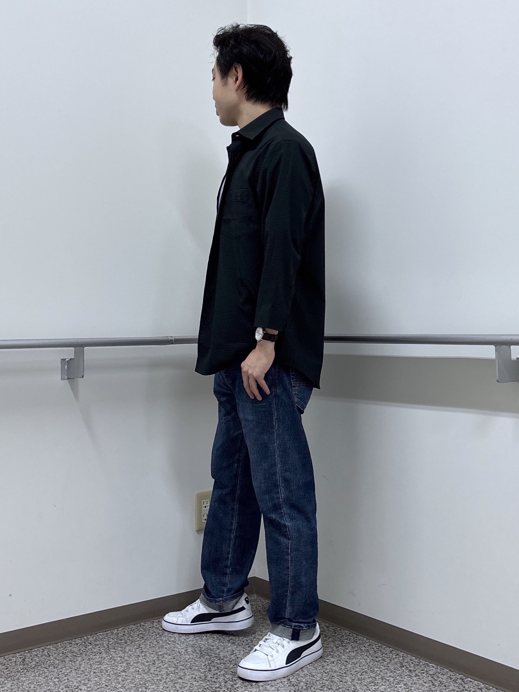 KEIさんの「TAKEO KIKUCHI｜【日本製】DotAir（R）サッカー7分袖シャツ」を使ったコーディネート