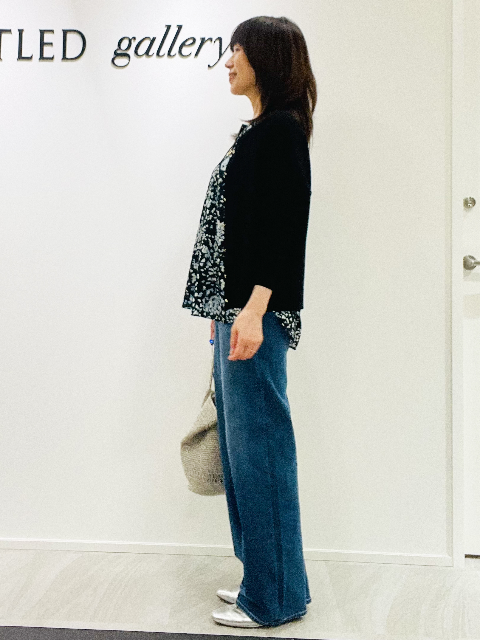 めいさんの「UNTITLED｜【2点セット】5分袖ニット＆カーディガン きれいめアンサンブルニット」を使ったコーディネート