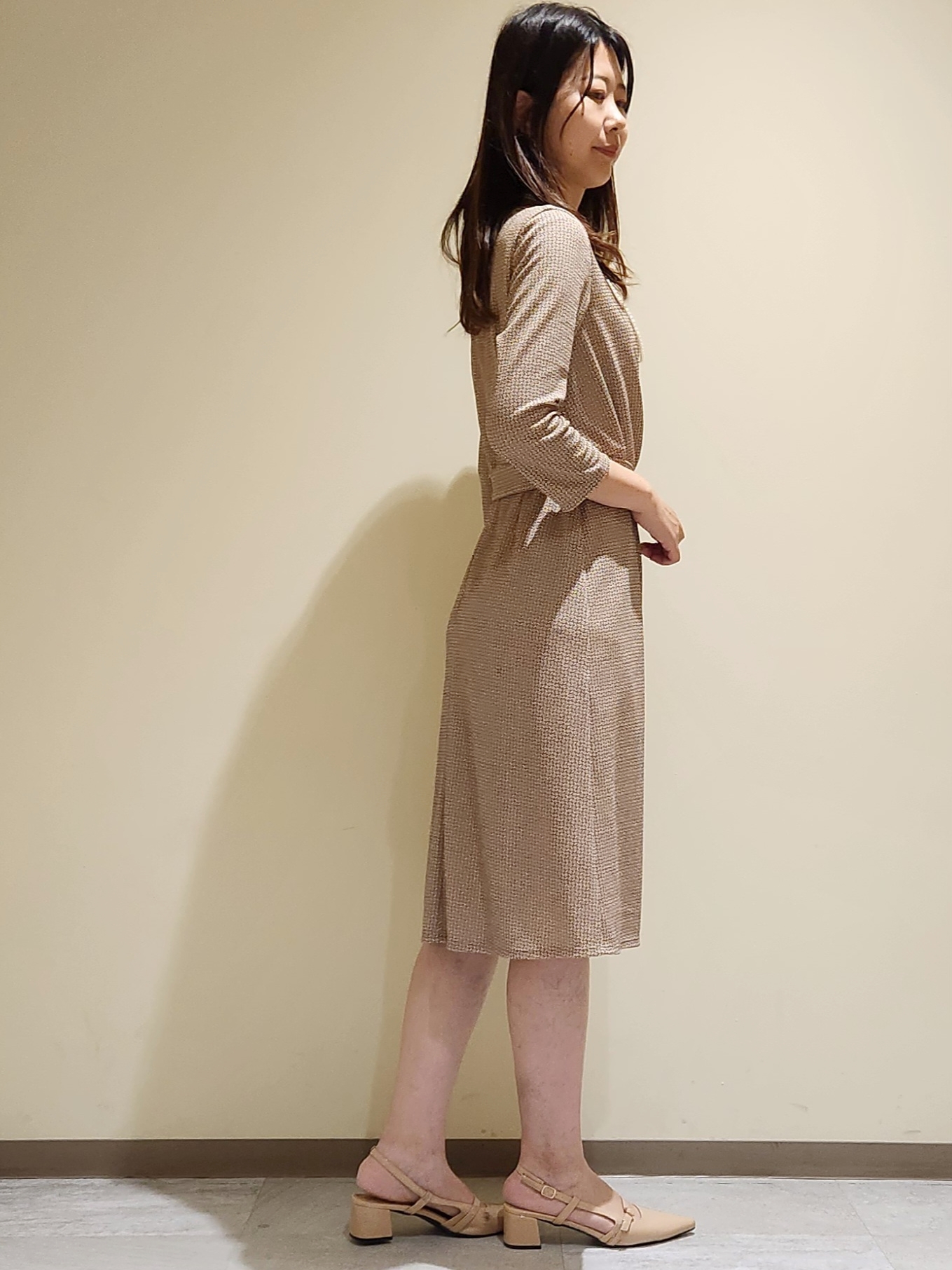 yukaさんの「COUP DE CHANCE｜【手洗い可／日本製】ジオメトリックワンピース」を使ったコーディネート