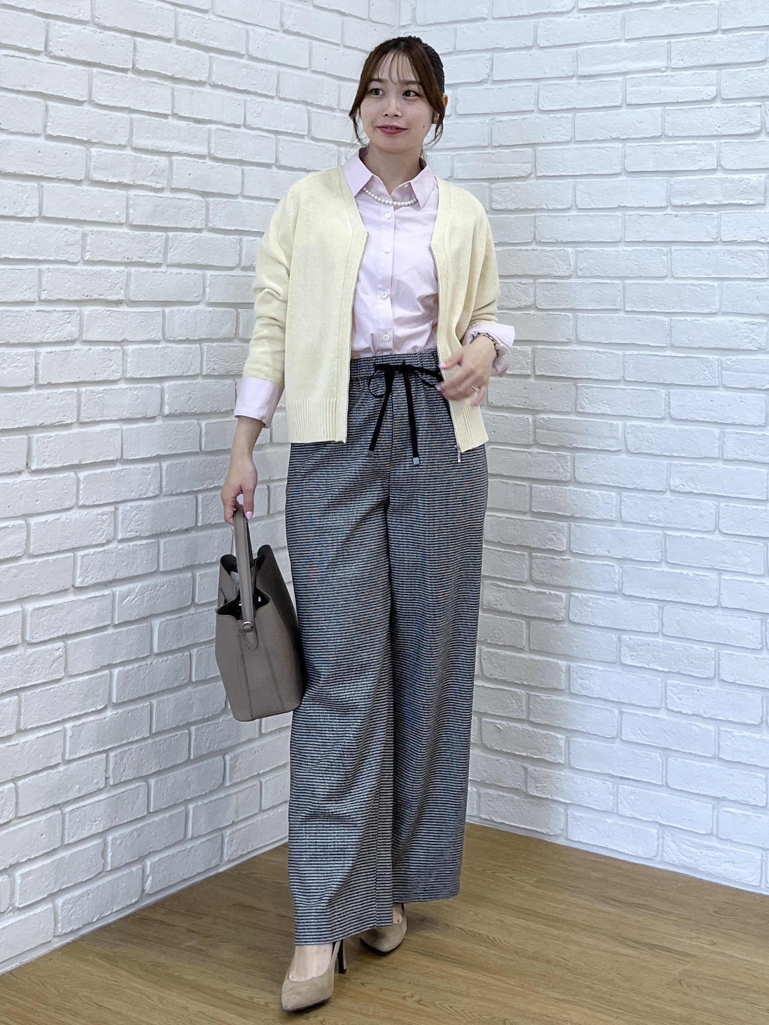 Saekoさんの「UNTITLED｜【アンサンブル可/秋羽織り】杢調ジップカーディガン」を使ったコーディネート