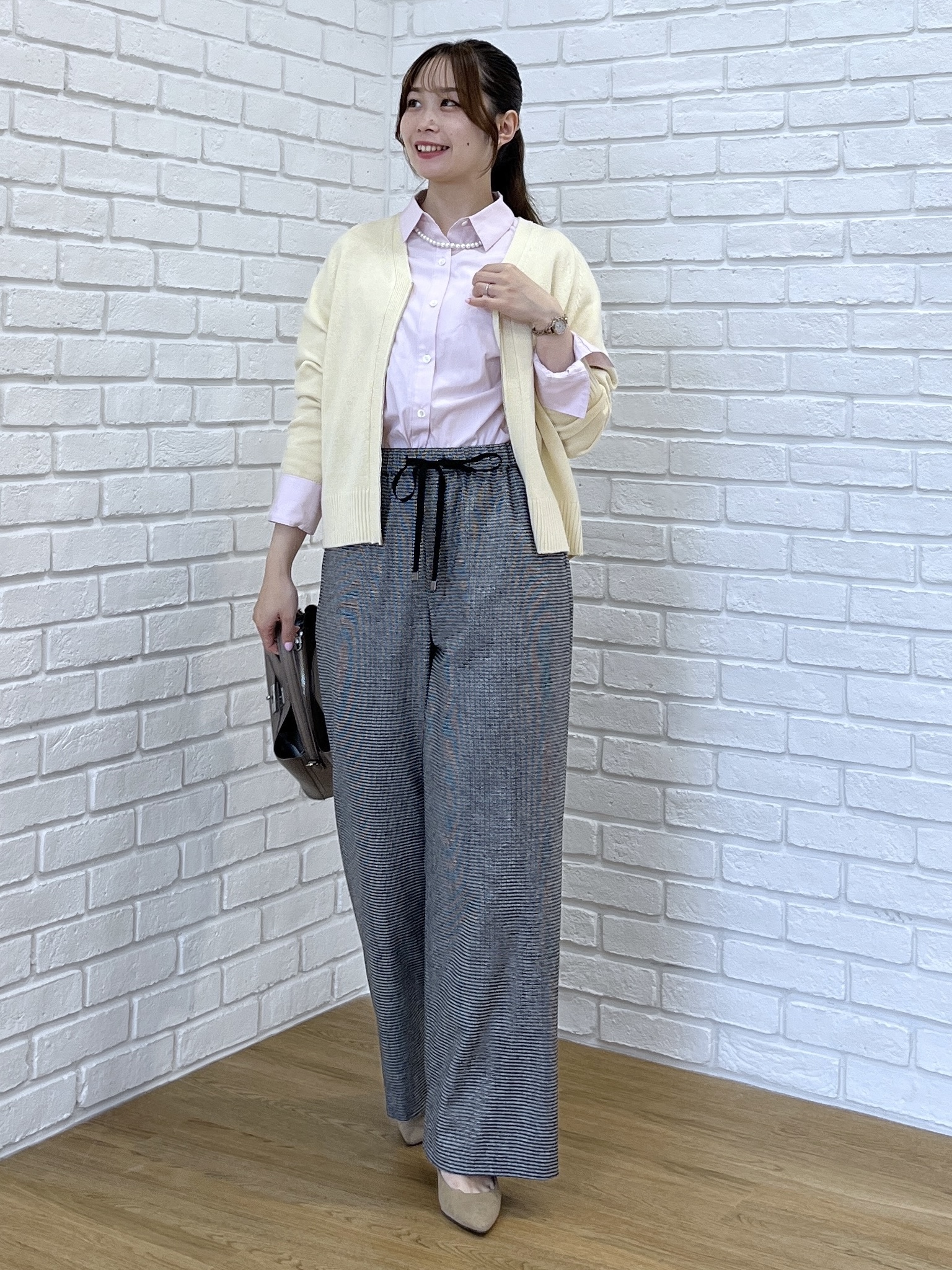 Saekoさんの「UNTITLED｜【アンサンブル可/秋羽織り】杢調ジップカーディガン」を使ったコーディネート