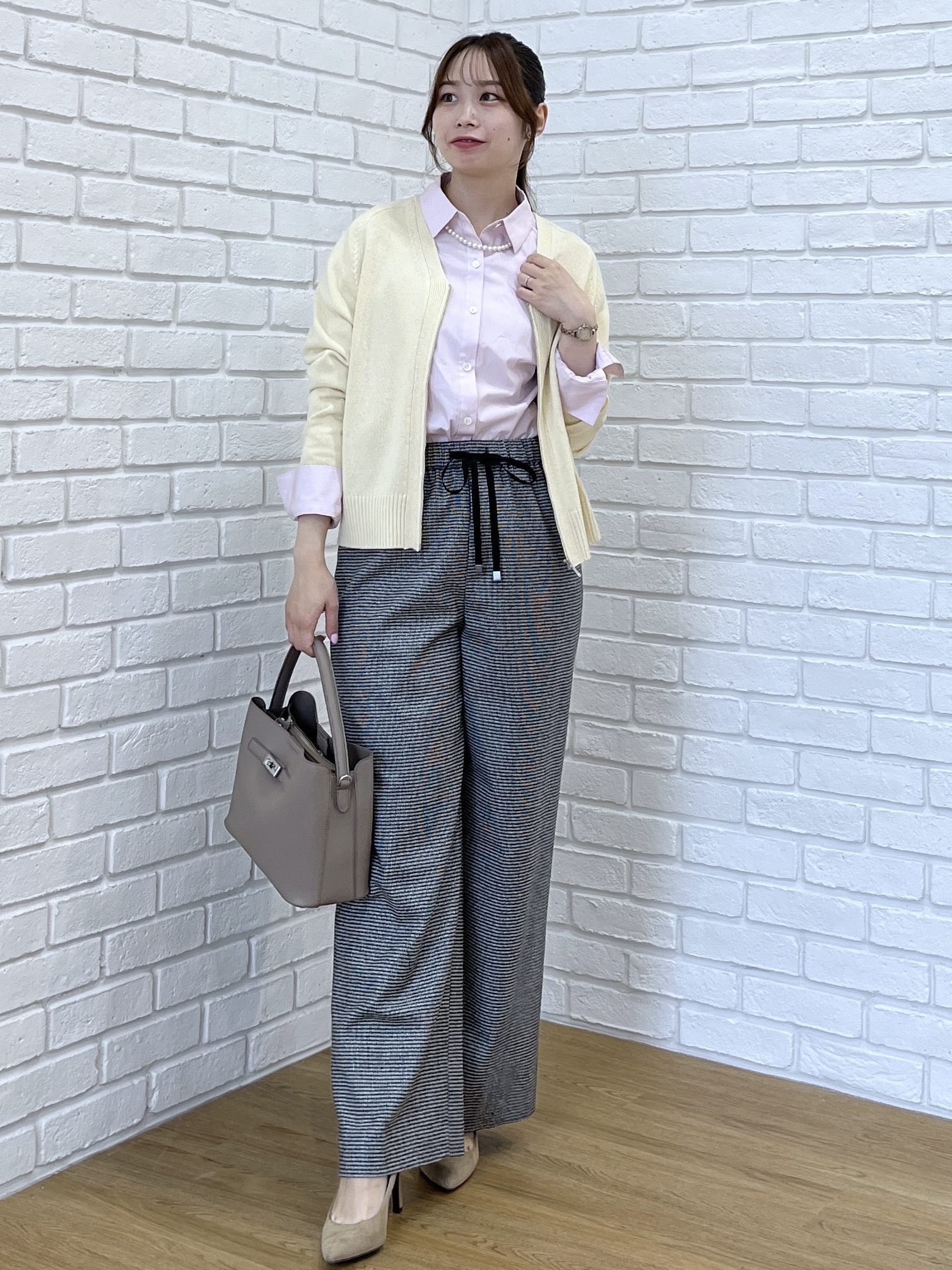 Saekoさんの「UNTITLED｜【アンサンブル可/秋羽織り】杢調ジップカーディガン」を使ったコーディネート