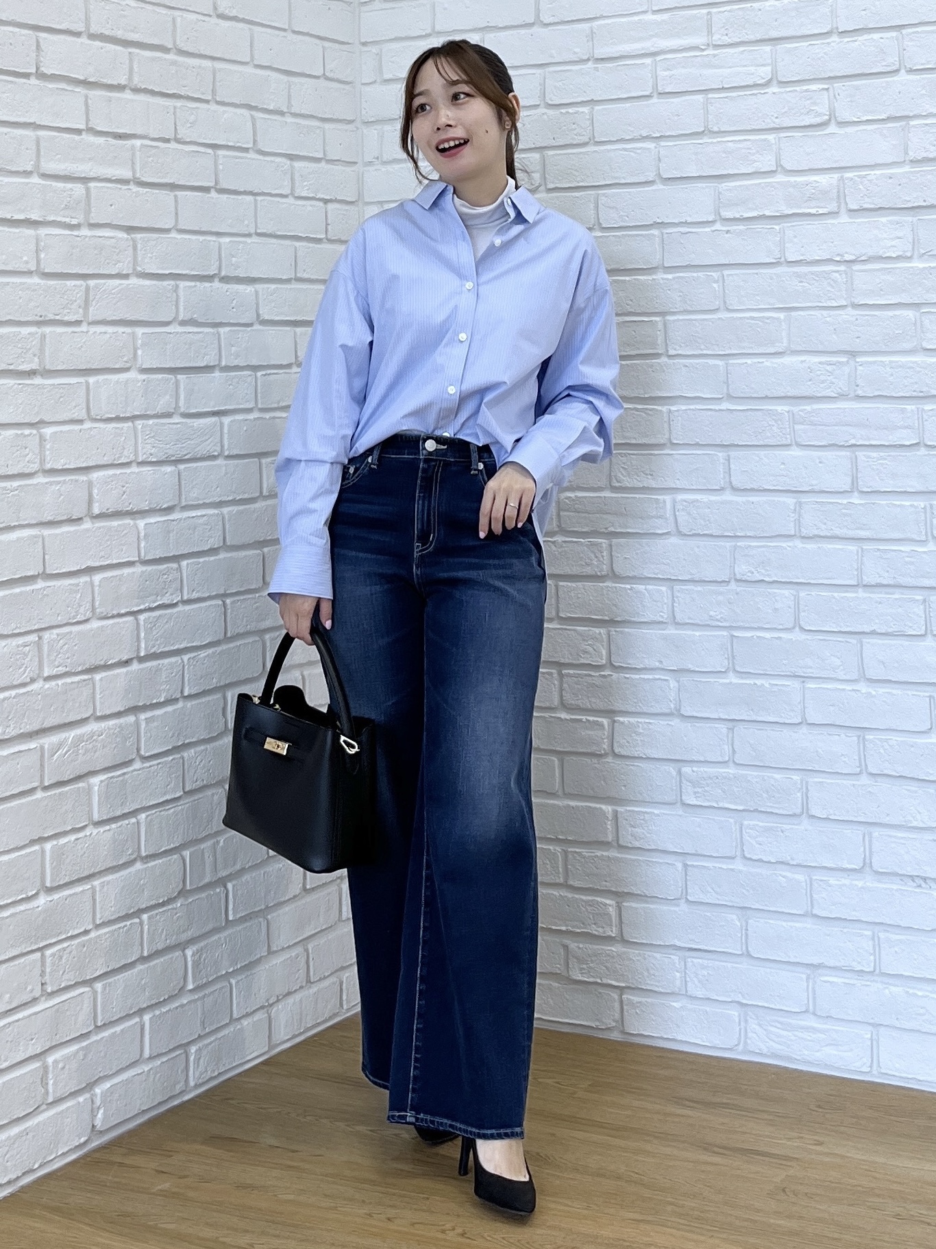 Saekoさんの「UNTITLED｜【6色色展開/コットン100】カラーベーシックシャツ」を使ったコーディネート